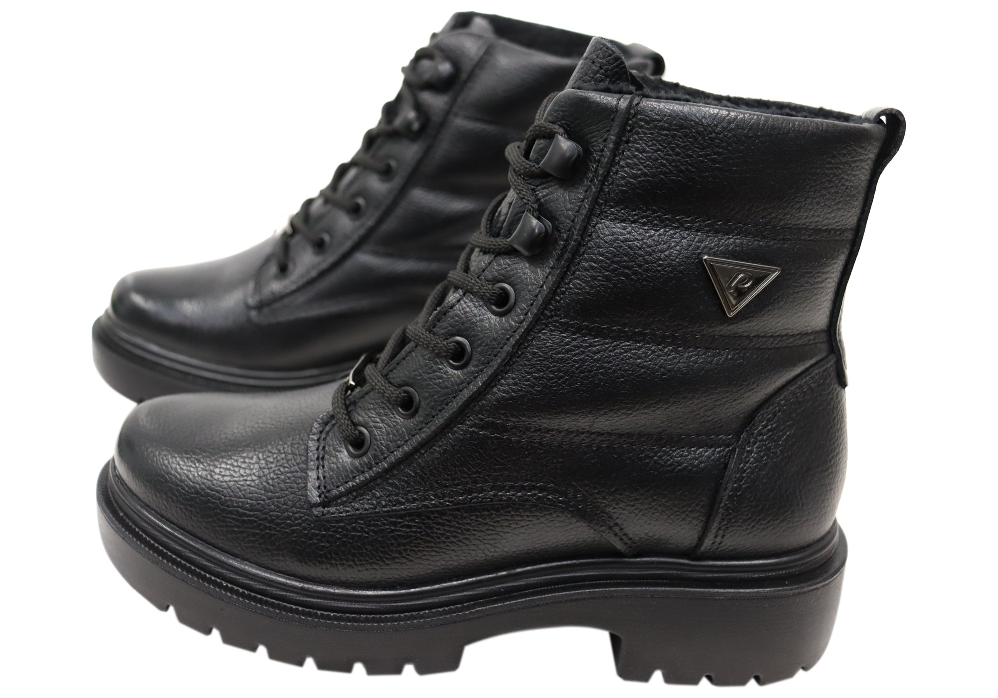 Pegada Continue Women's Brazilian Leather Platform Ankle Boots - Stylish & Comfortable Chunky Heel Booties for Fall/Winter Fashion | Perfect for Office, Date Night & Casual Outings
