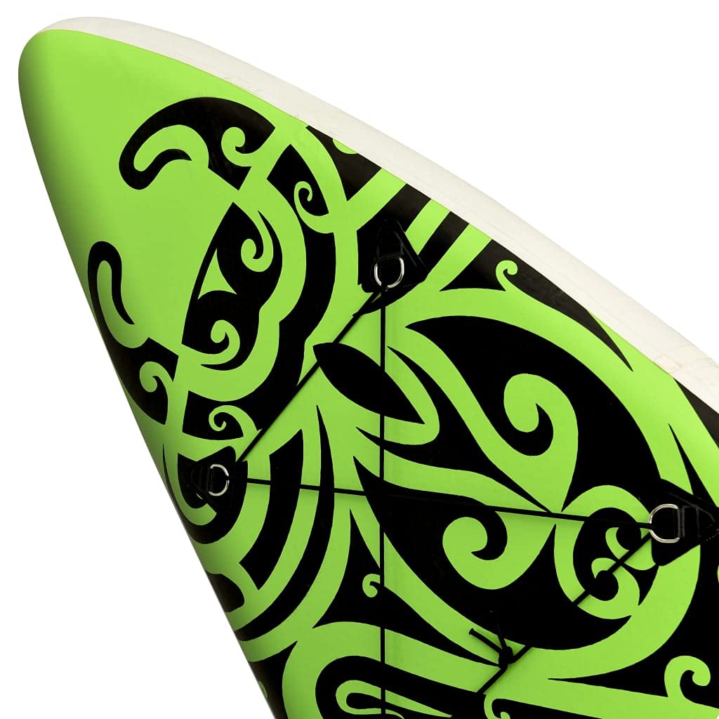 Premium Inflatable Stand Up Paddle Board (SUP) Set - 10ft x 30in x 6in, Lightweight & Stable, Green - Perfect for Yoga, Fishing & Family Fun on Lakes, Rivers & Oceans
