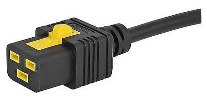 High-Quality V Lock IEC Appliance Plug C19 - Black, 3 x 1.5m 14AWG Power Cord, 8.3mm Max Wire Size | Perfect for Data Centers, Servers & High-Power Equipment