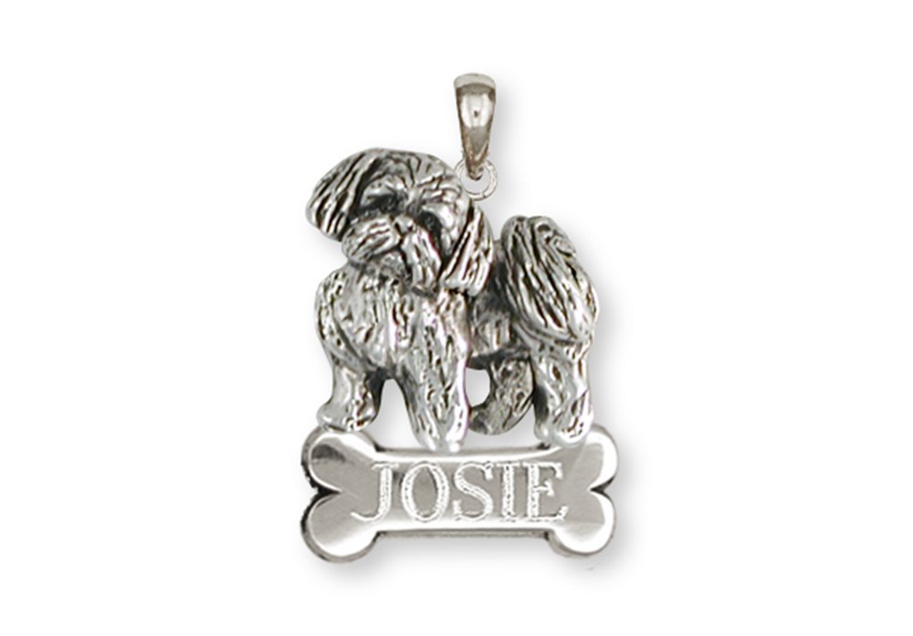 Handmade Sterling Silver Lhasa Apso Pendant Dog Jewelry - Perfect Gift for Dog Lovers & Tibetan Culture Enthusiasts | Ideal for Birthdays, Anniversaries & Pet Memorials