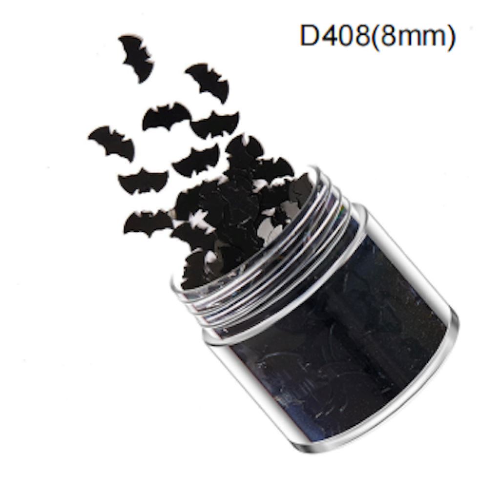 Halloween Nail Art Sequins - Self-Adhesive Glitter Nail Decorations for Costume Parties & DIY Nail Designs