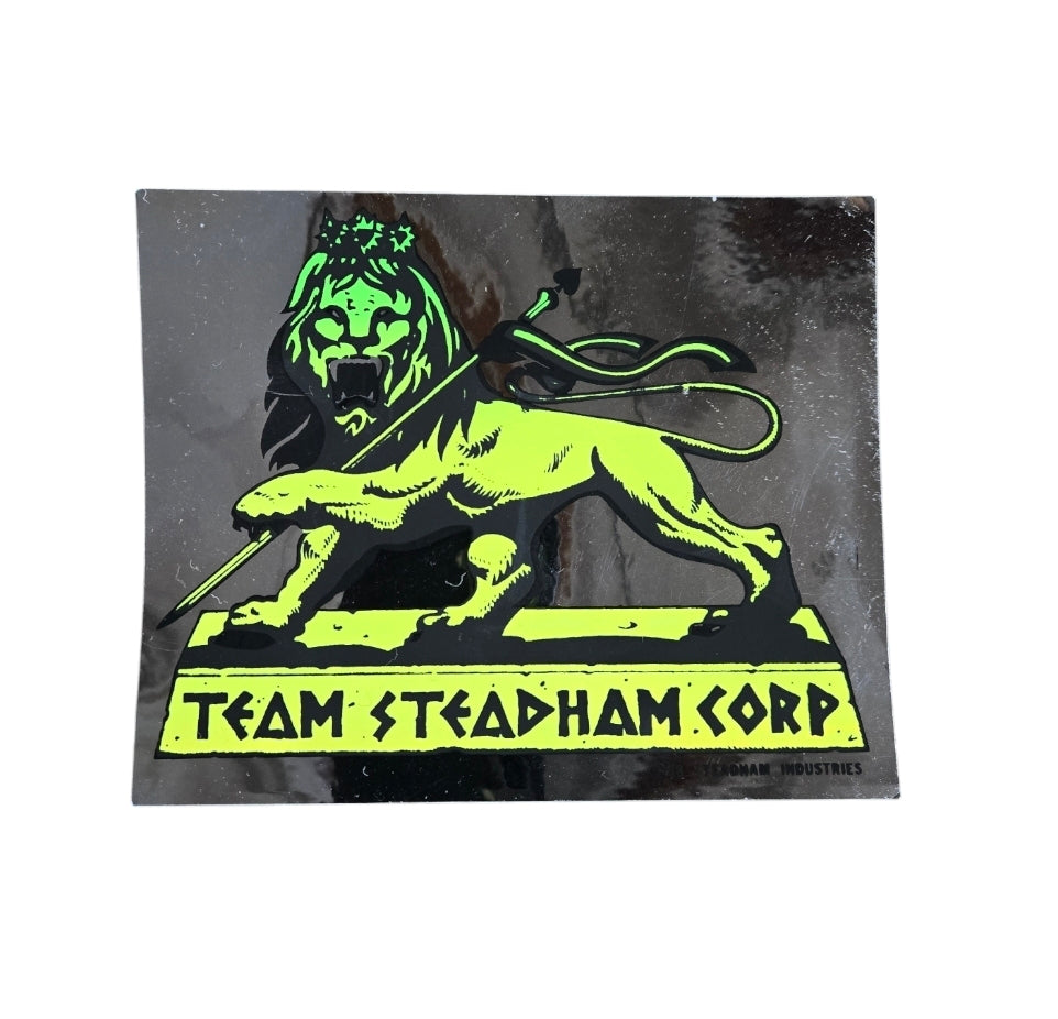 Vintage 80s Steve Steadham Chrome Sticker - Retro Decal for Laptops, Cars, Skateboards & Collectibles