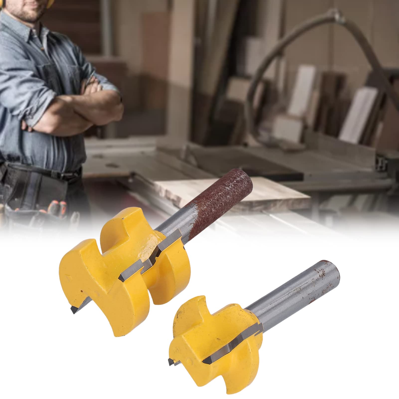 2-Piece T-Shaped Wood Milling Saw Cutters - Tongue Groove Router Bits with Storage Box for Doors, Drawers & Shelves | Perfect for Woodworking, DIY Furniture & Cabinet Making