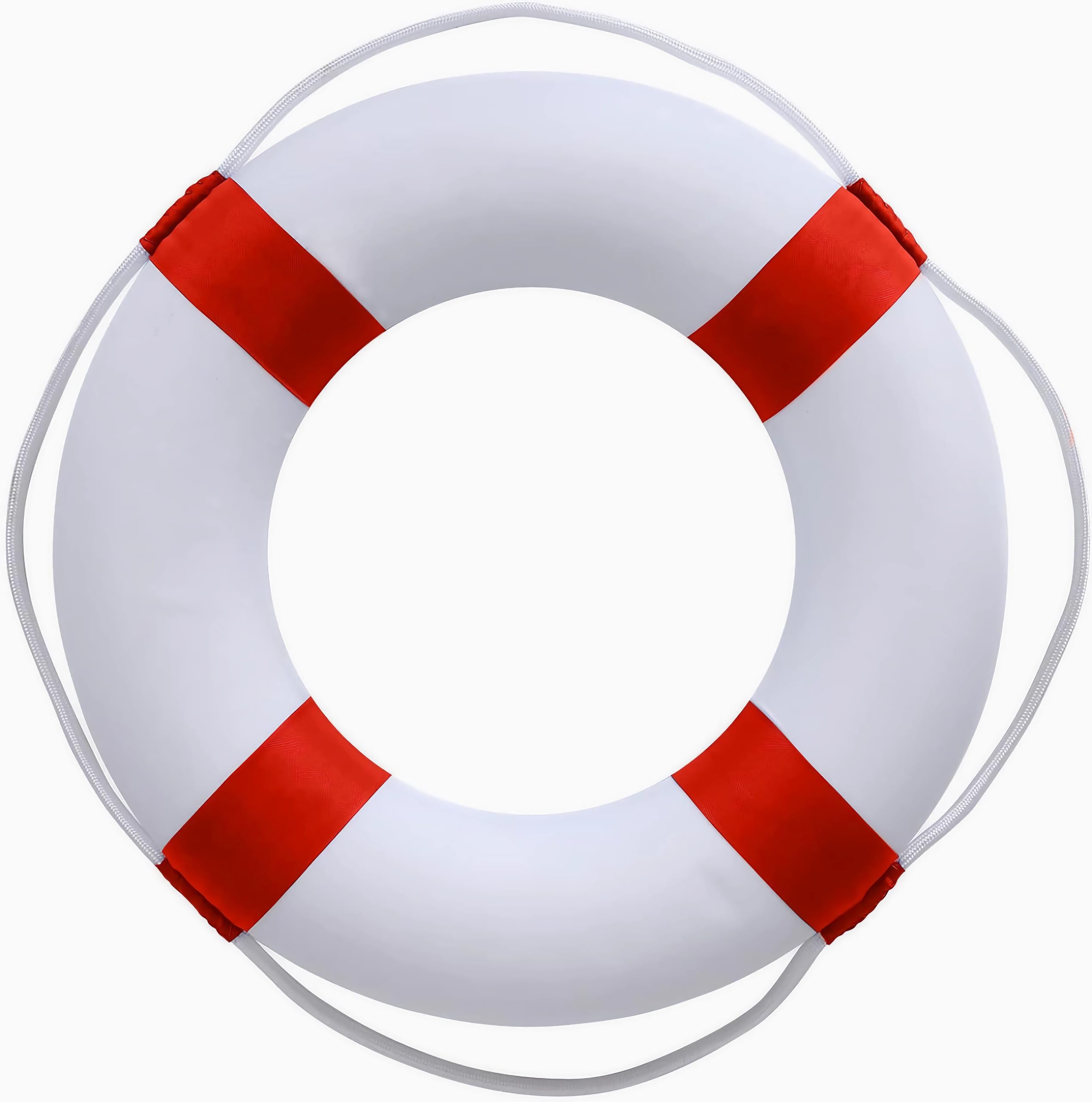 20 Inch Life Ring Buoy - Safety Pool Float with Foam Core for Swimming, Water Rescue & Wall Decor - Durable Throwable Ring for Pools, Beaches & Boats - Mediterranean Style Home & Poolside Decoration