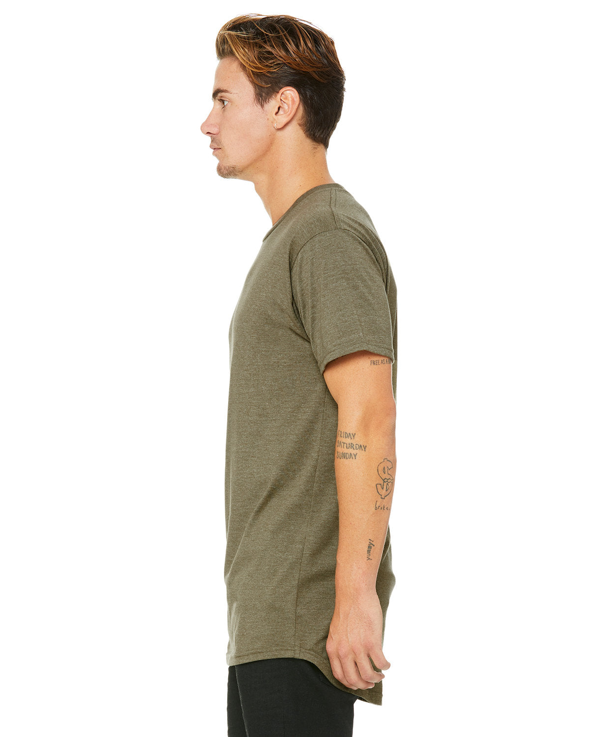 Bella + Canvas 3006 Men's Long Sleeve Slim Fit Urban T-Shirt - Soft Cotton Crew Neck Tee for Casual Wear, Street Style & Layering