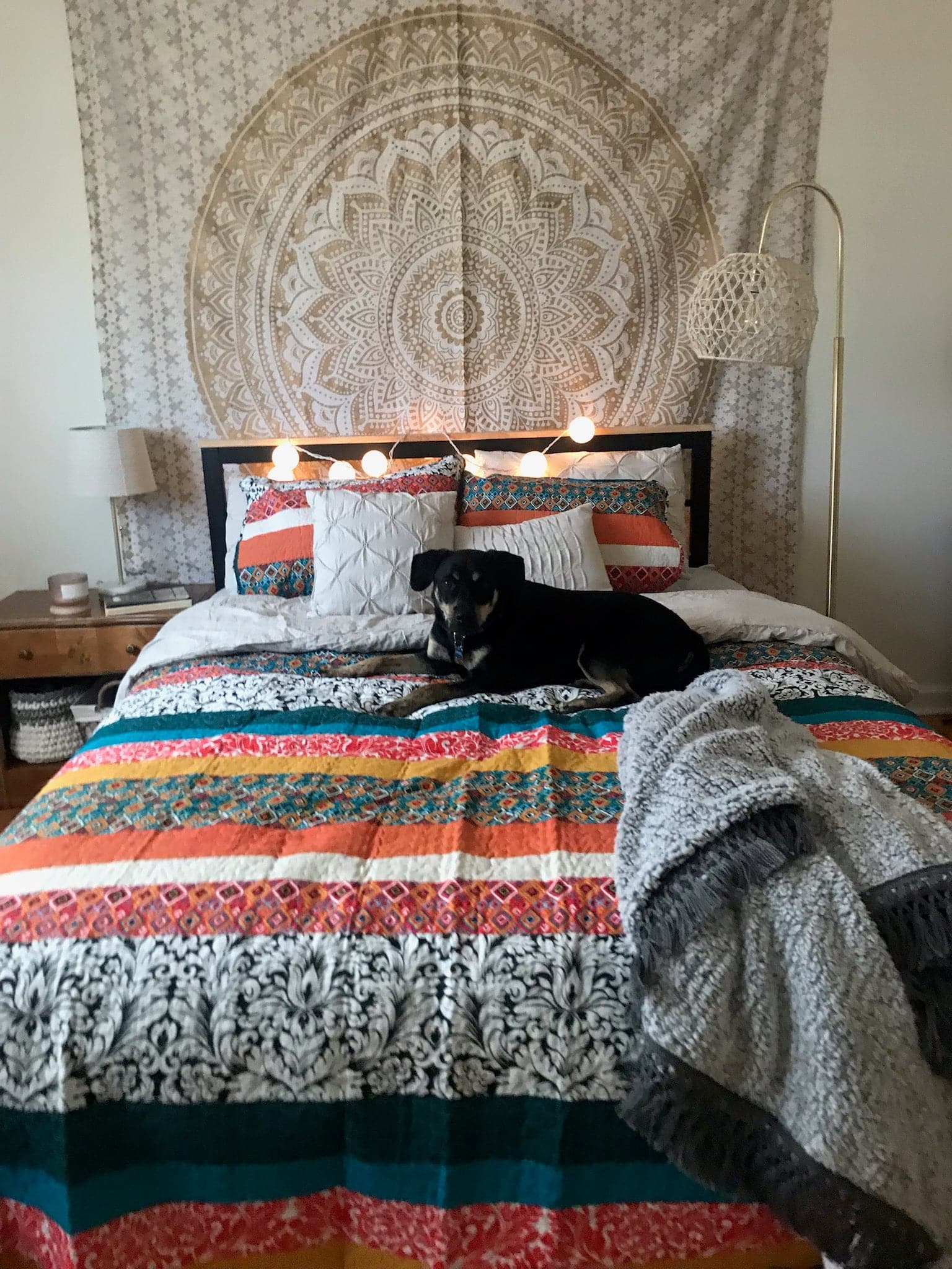 Boho Stripe 3-Piece Quilt Set - Queen Size, Soft Cotton Bedding for Bohemian Style Bedroom Decor | Perfect for Guest Rooms, Master Bedrooms & Cozy Home Styling