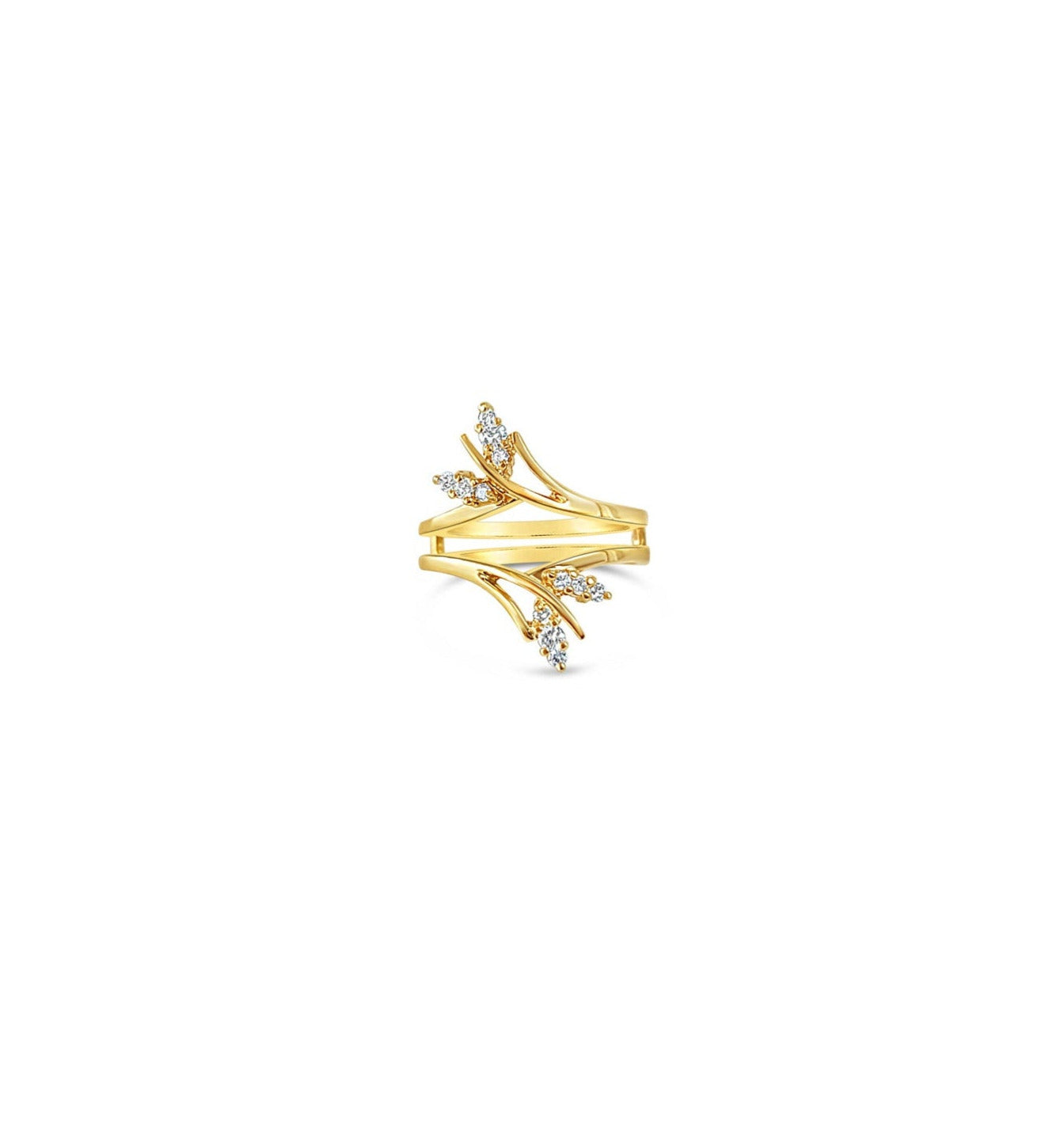 1/3 Carat Leaf Design Diamond Ring Enhancer - Perfect for Bridal, Wedding Bands & Stacking Rings
