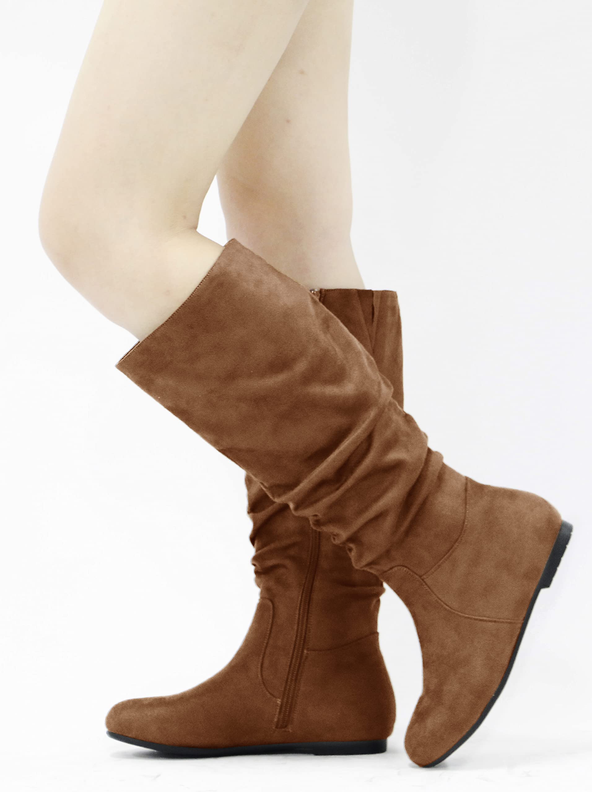 Jeossy Women's 941 Knee High Slouch Boots - Flat Pull On Tall Boots for Fall & Winter | Perfect for Casual Outfits, Office Wear & Date Nights