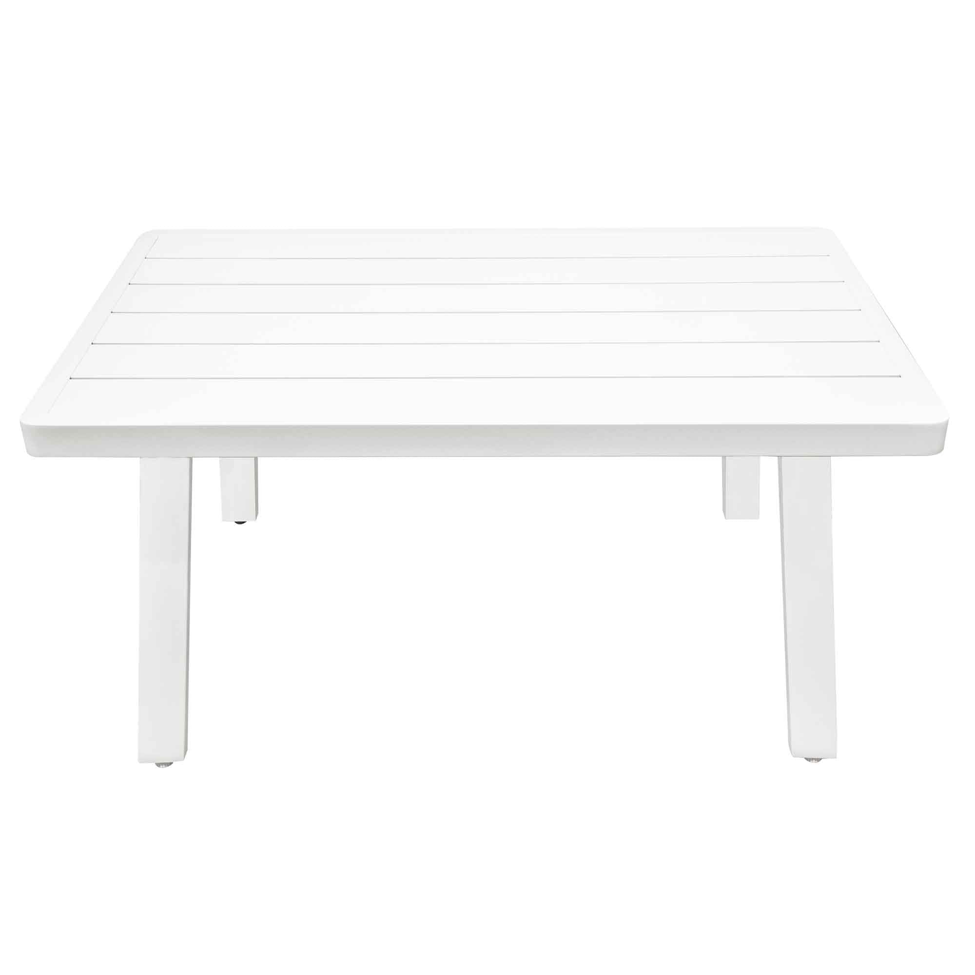 Kyoto 3-Piece Outdoor Corner Sofa Set with Coffee Table - Weather-Resistant White Patio Furniture for Garden, Poolside & Backyard Relaxation