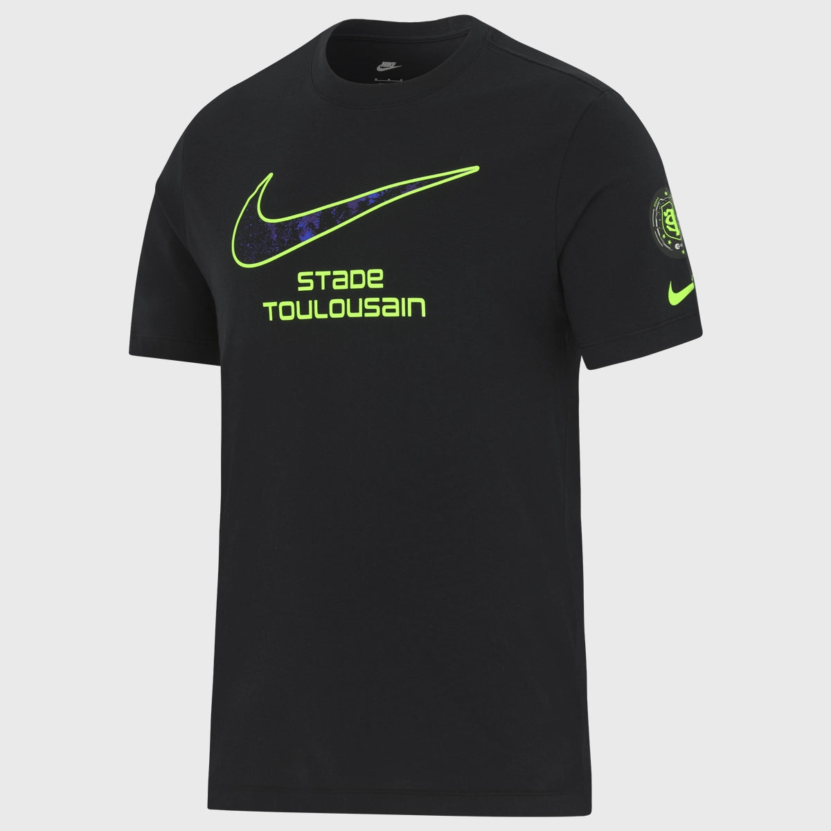Nike Toulouse Graphic Tee for Men - Black & Yellow Cotton T-Shirt with Printed Design | Casual Wear, Street Style, Everyday Outfit
