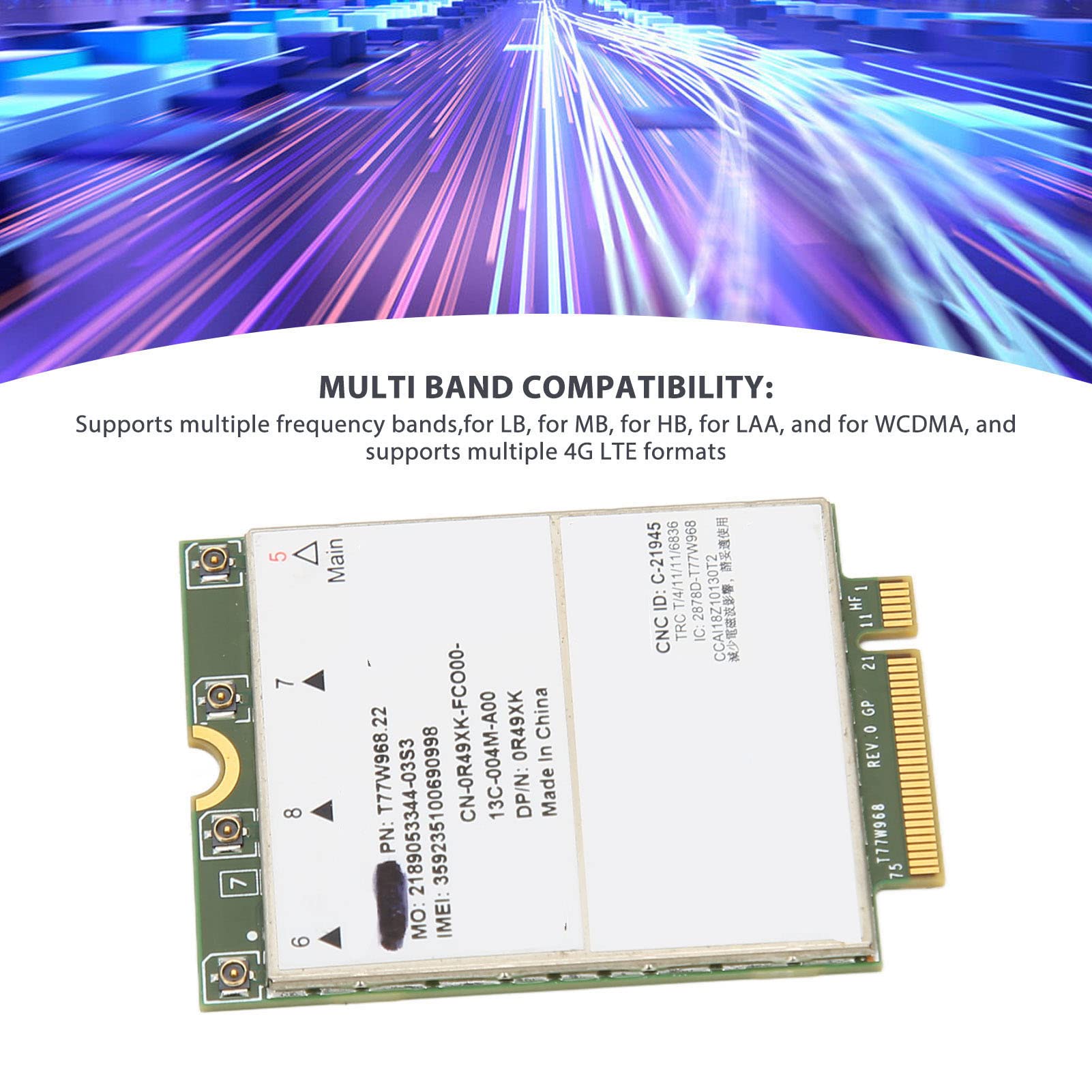 4G LTE Wireless Network Card for Dell Latitude - 1.0Gbps High-Speed M.2 Interface, Multi-Band Compatibility - Perfect for Business Travel & Remote Work Connectivity