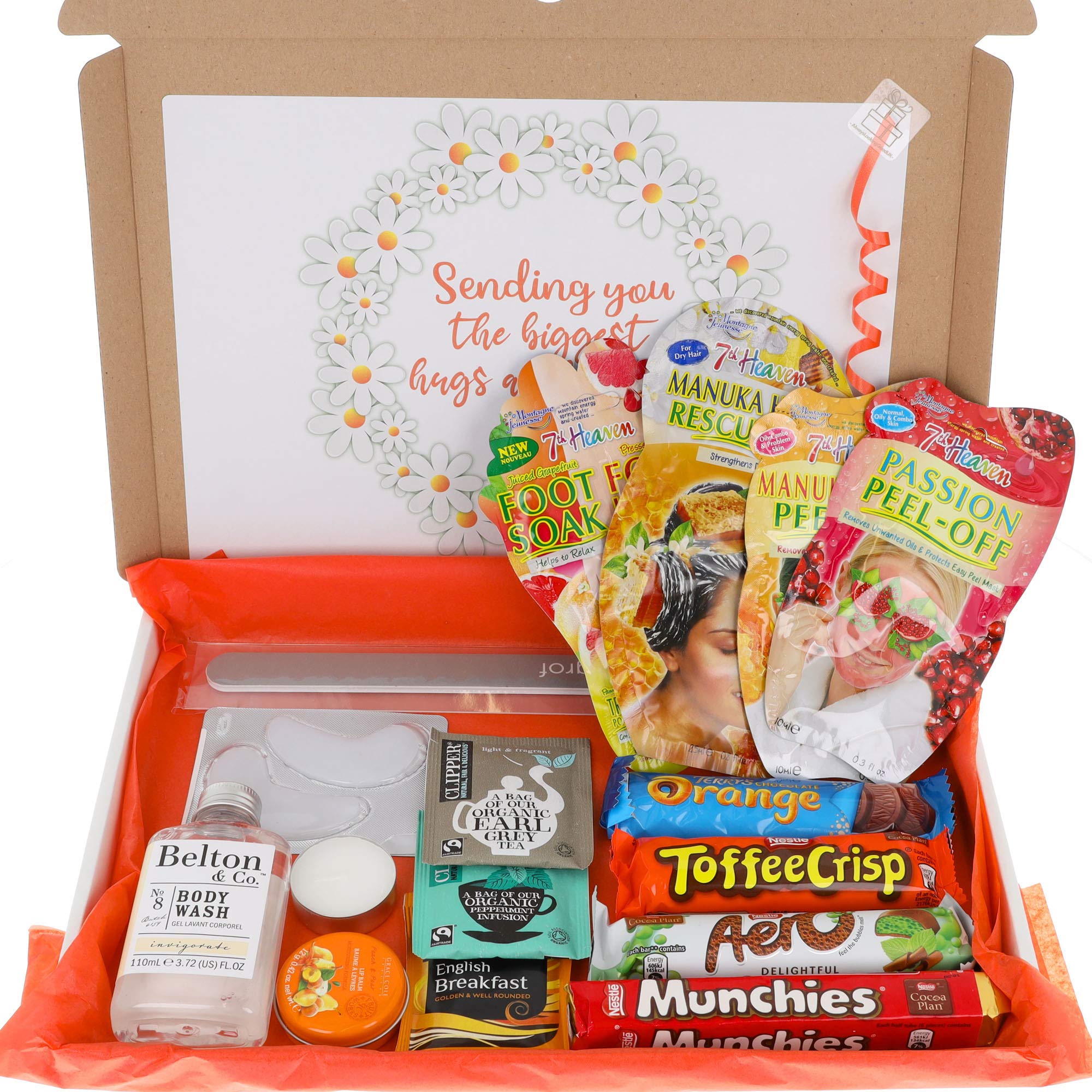 Personalized Large Pamper Treat Gift Box - Tea Themed Hug in a Box for Women | Thoughtful Letterbox Gift for Birthdays, Anniversaries & Special Occasions | Perfect Relaxation Gift for Her