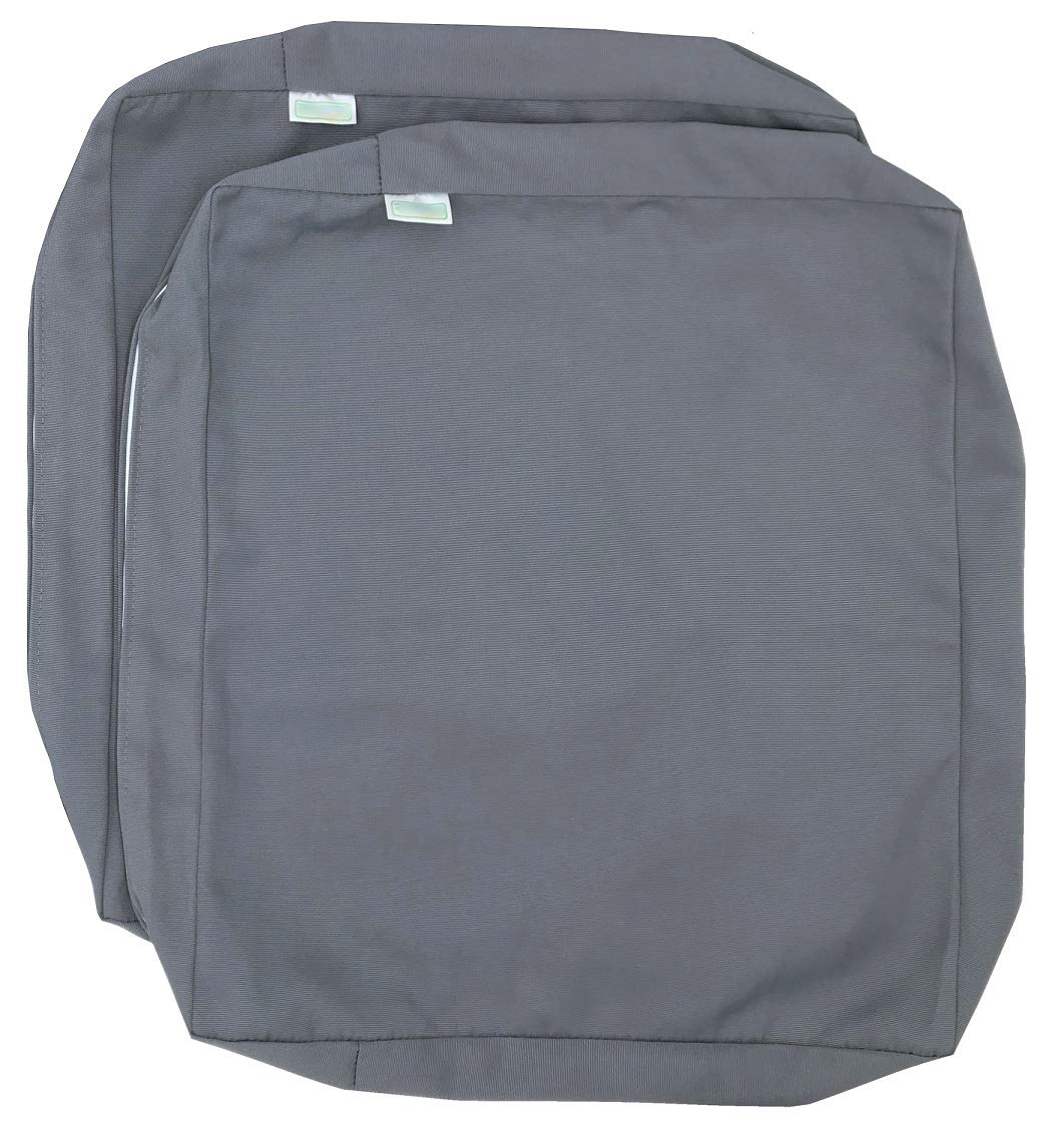 Premium Stone Gray Outdoor Chair Cushion - Waterproof & Weather-Resistant Patio Seat Covers (22