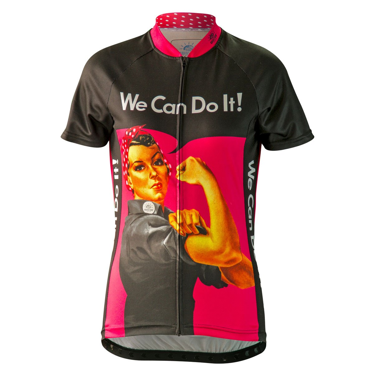 Rosie The Riveter Women's Cycling Jersey - Green | Vintage Inspired Bike Shirt for Road & Mountain Biking | Perfect for Cycling Enthusiasts & Outdoor Adventures