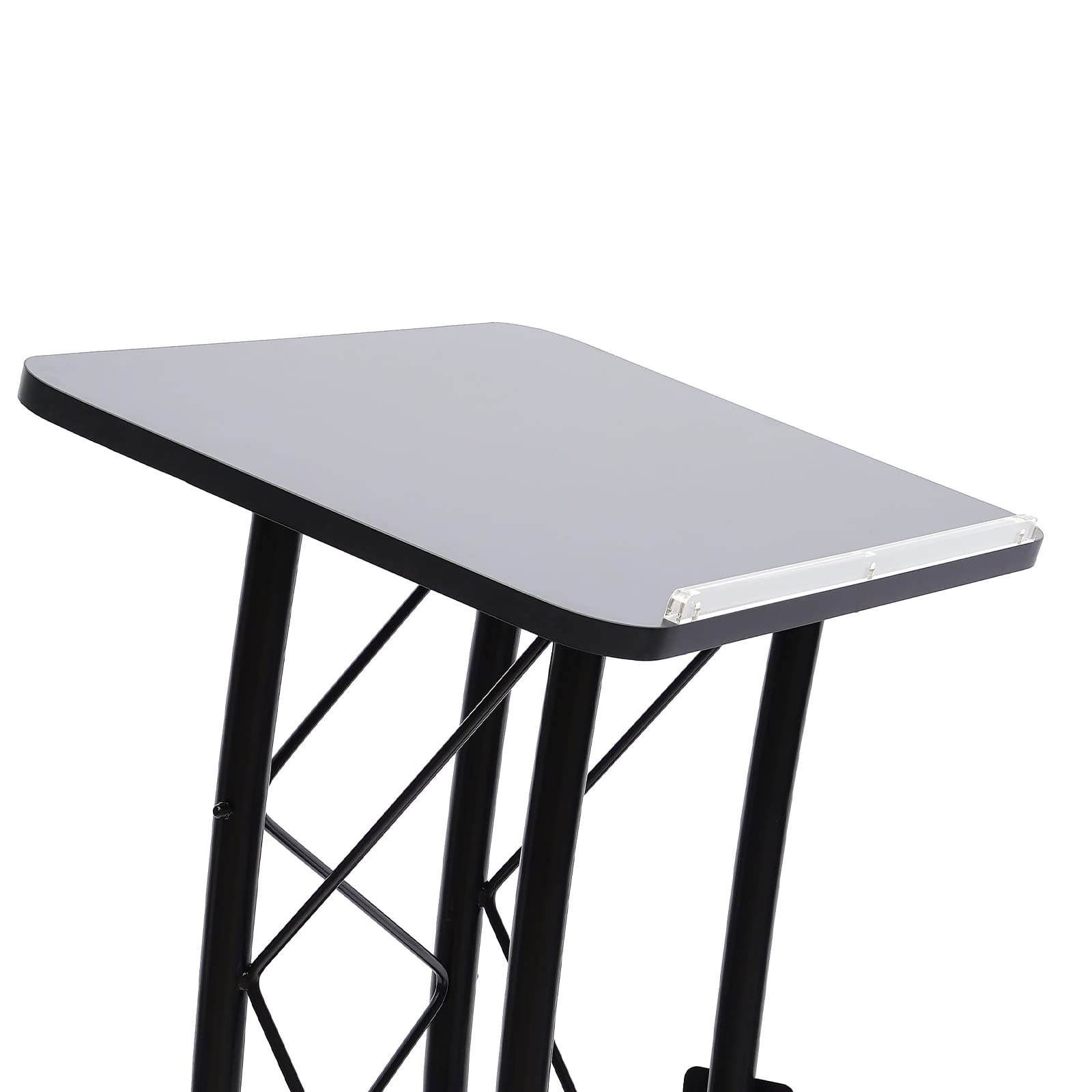 Curved Large Truss Lectern Podium Stand with Cup Holder - Durable Church & School Podium for Speeches, Presentations & Ceremonies