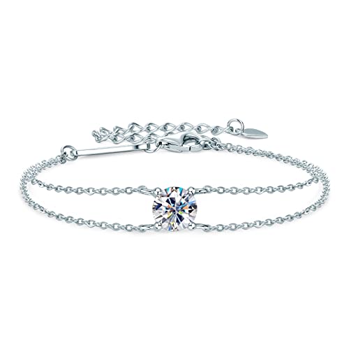 1ct Solitaire- Double Chain
