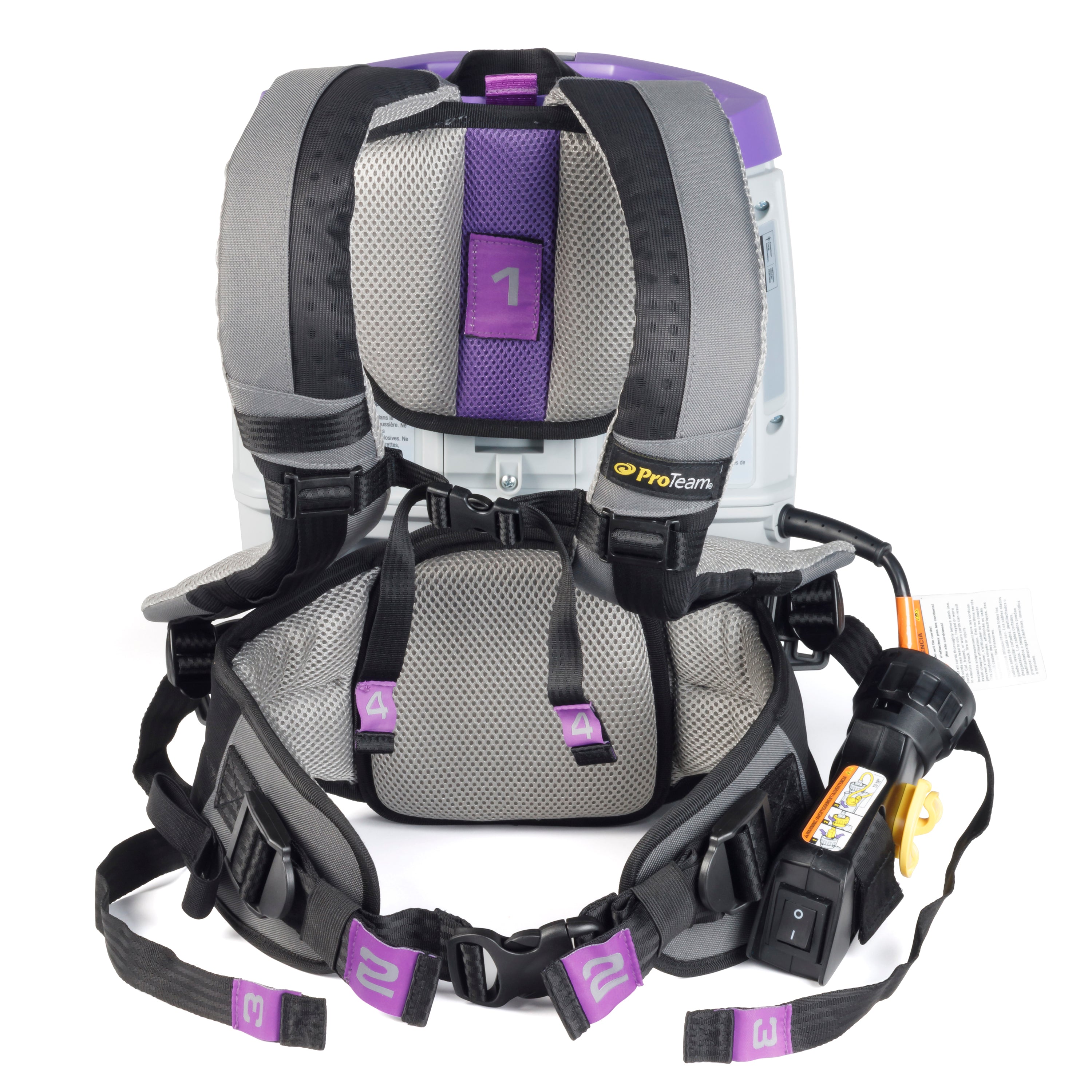 ProTeam 107713 GoFit 3 Backpack Vacuum Cleaner - 3 Quart Capacity with Xover Multi-Surface Telescoping Wand & Tool Kit - Perfect for Commercial Cleaning, Schools, and Office Maintenance
