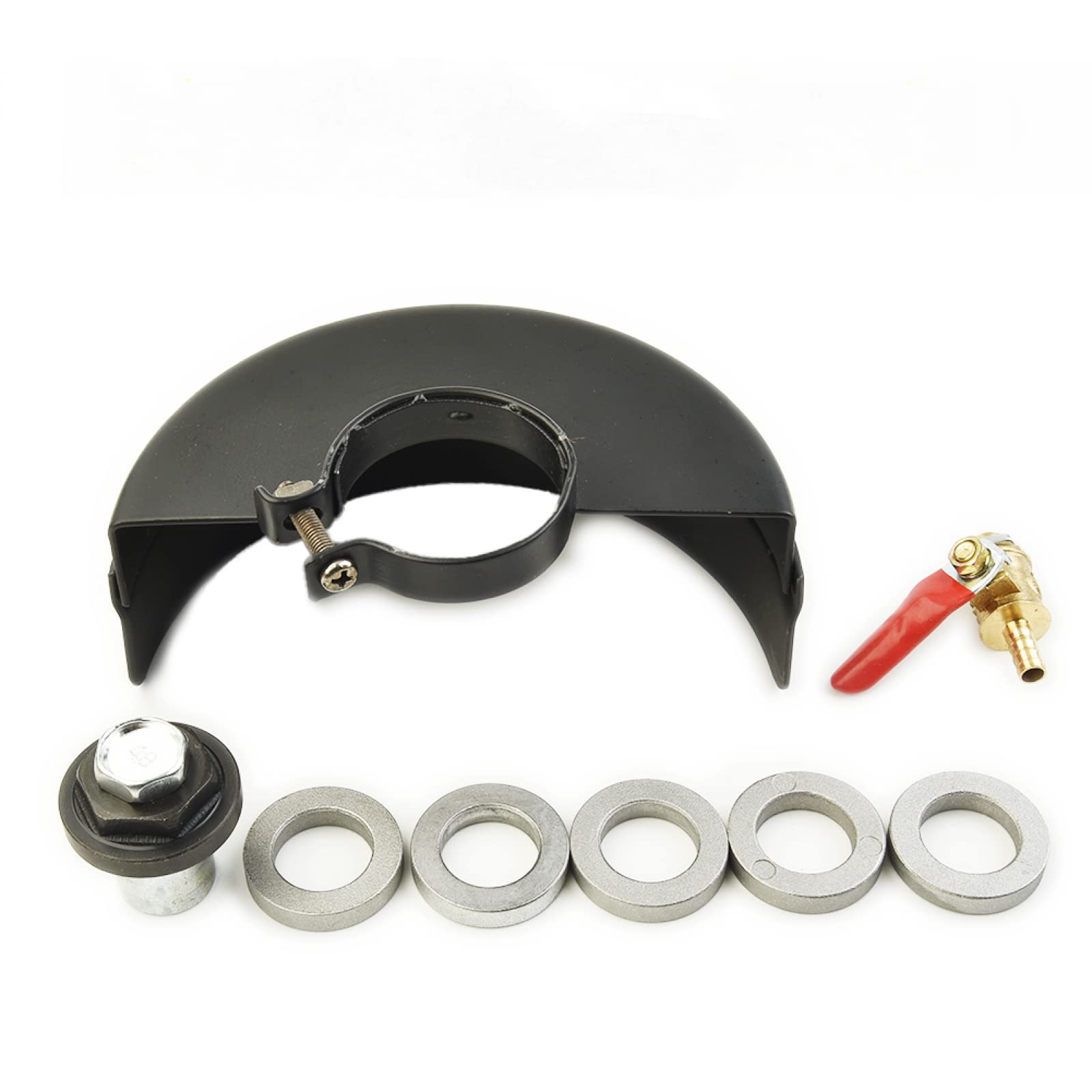 Angle Grinder Safety Guard Cover - 135 x 43mm Protective Wheel Shield with Copper Control Valve & M10 Adapter - Perfect for Metal Cutting, Woodworking, and DIY Projects