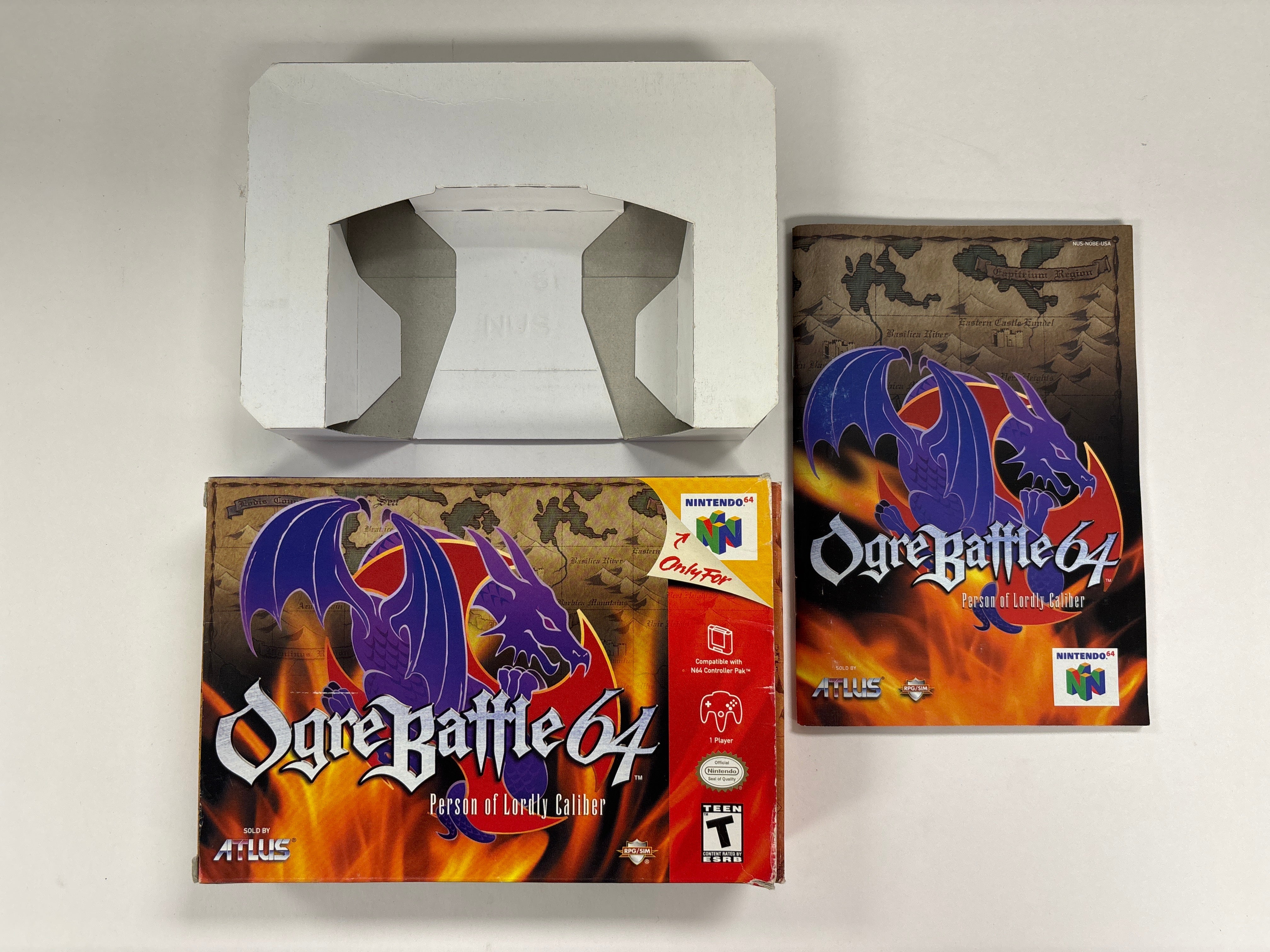 Ogre Battle 64 - Nintendo 64 N64 Game Box & Manuals Only (No Game Included) - Perfect for Collectors & Retro Gaming Enthusiasts