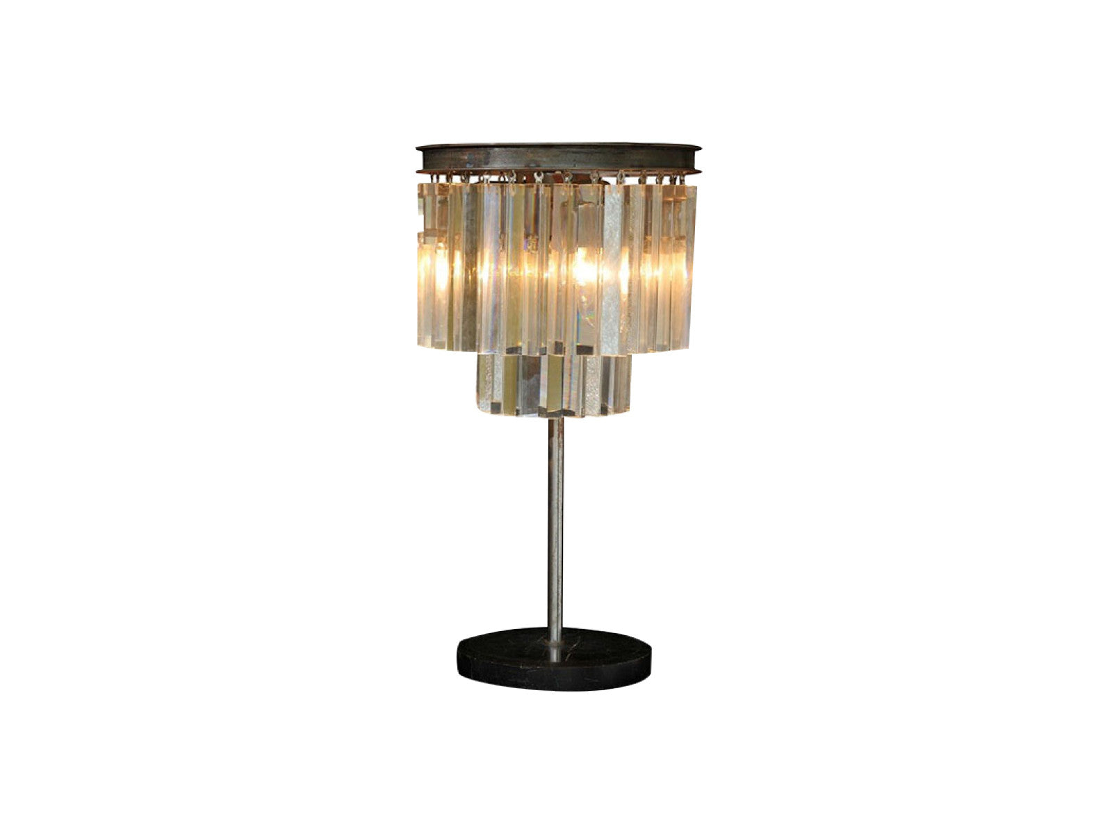 Modern Odeon Table Lamp - Stylish LED Nightstand Light for Bedroom, Living Room & Office - Adjustable Brightness & Warm White Light - Perfect for Reading, Relaxing & Decor