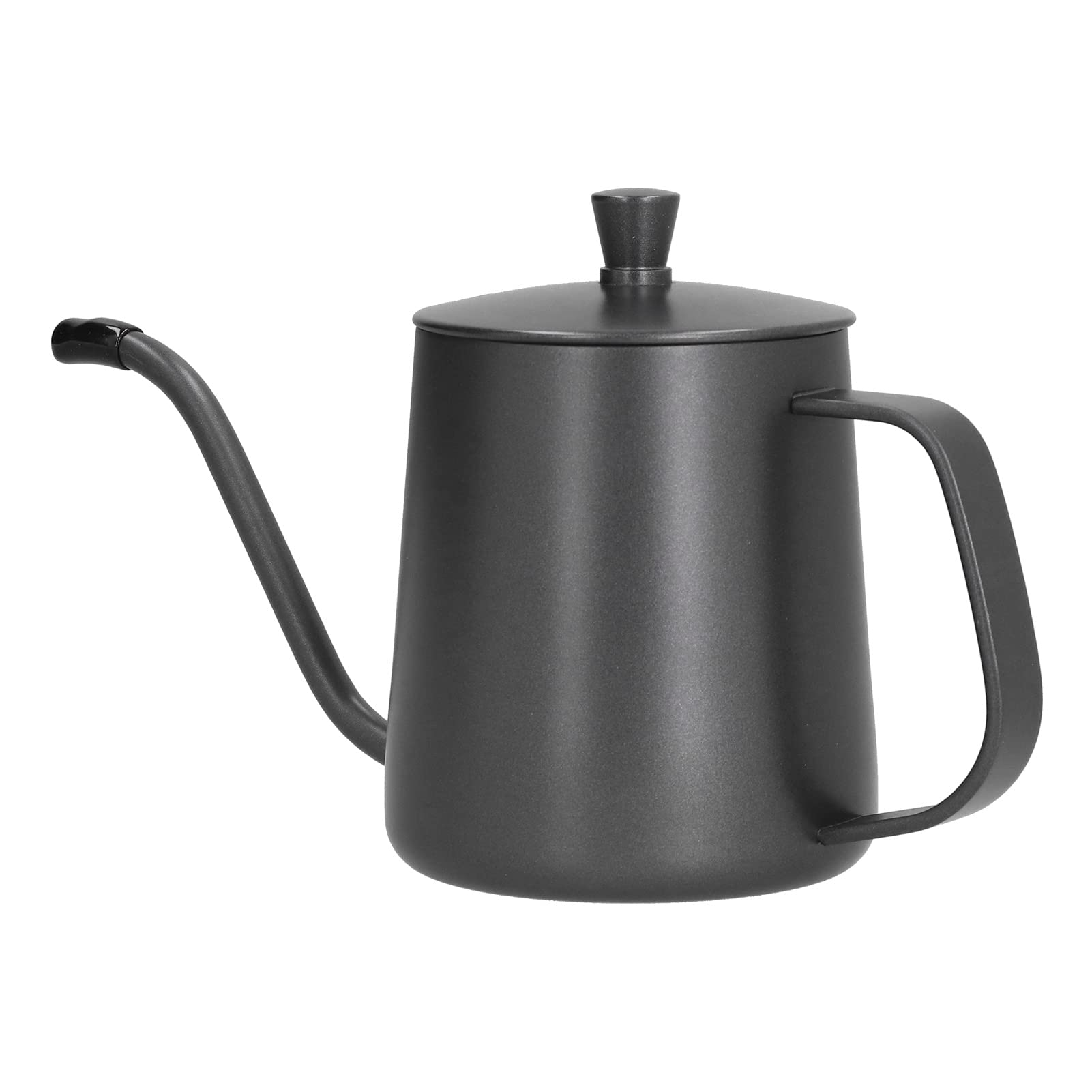 Premium 350ml Stainless Steel Gooseneck Coffee Kettle with Long Narrow Spout - Food Grade, Drip Coffee & Pour Over Perfect for Home Kitchen & Specialty Brewing (Black)