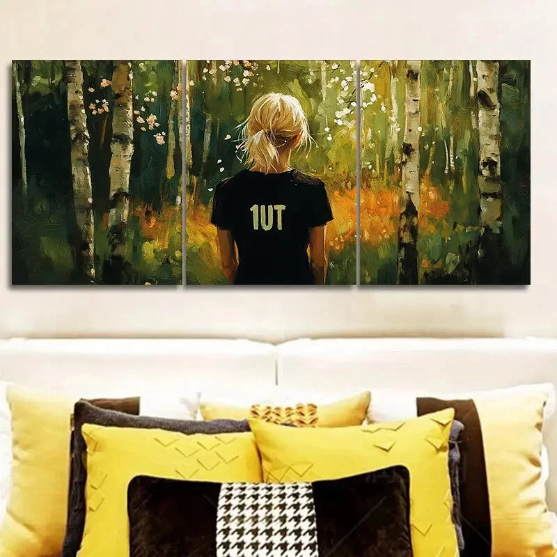 3-Piece Spring Forest Theme Wall Art Set - Framed Canvas 40x60cm (16x24in) - High Quality Print - 100% Australian Made - Ready to Hang - Perfect for Living Room, Bedroom & Office Decor