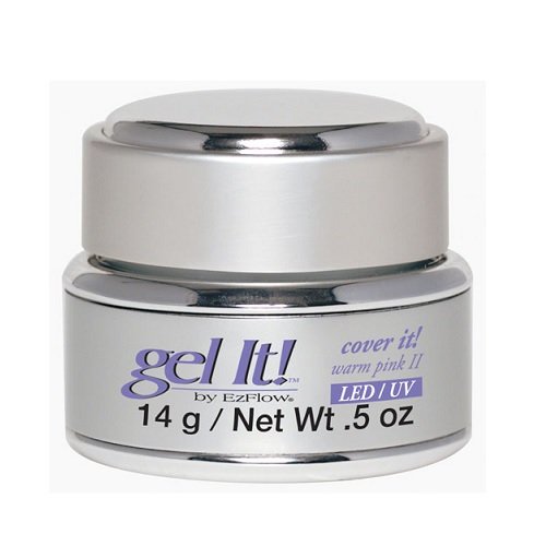 Ezflow Gel It! - Cover It! Warm Pink II - LED/UV Gel Polish - 0.5oz (14g) - 42367 - Perfect for Nail Salons & DIY Manicures at Home