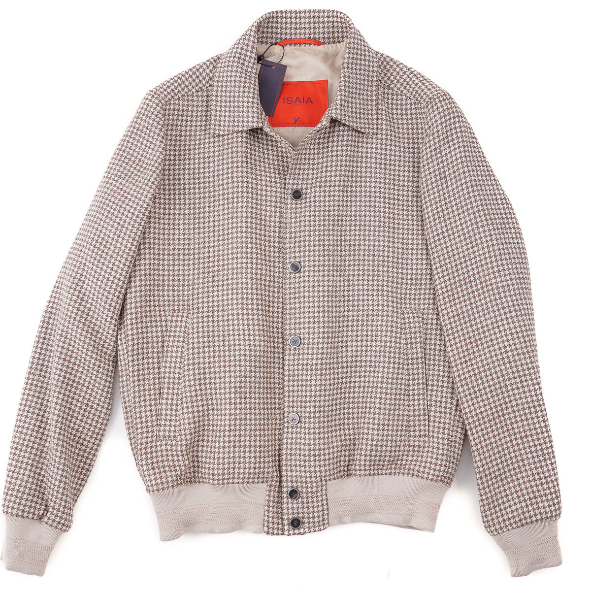 Isaia Wool Silk Linen Varsity Jacket for Men - Premium Lightweight Blazer with Stylish Design - Perfect for Business Casual, Office Wear & Smart Outfits