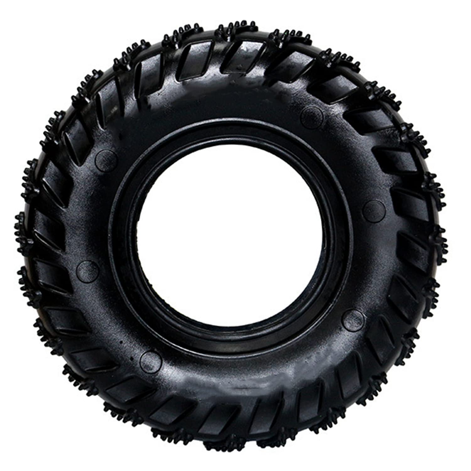 Durable Natural Rubber Dog Chew Toys for Aggressive Chewers - Interactive Puzzle Tire Toy with Squeaker for Small, Medium & Large Dogs - Perfect for Teething, Boredom Relief & Training Sessions