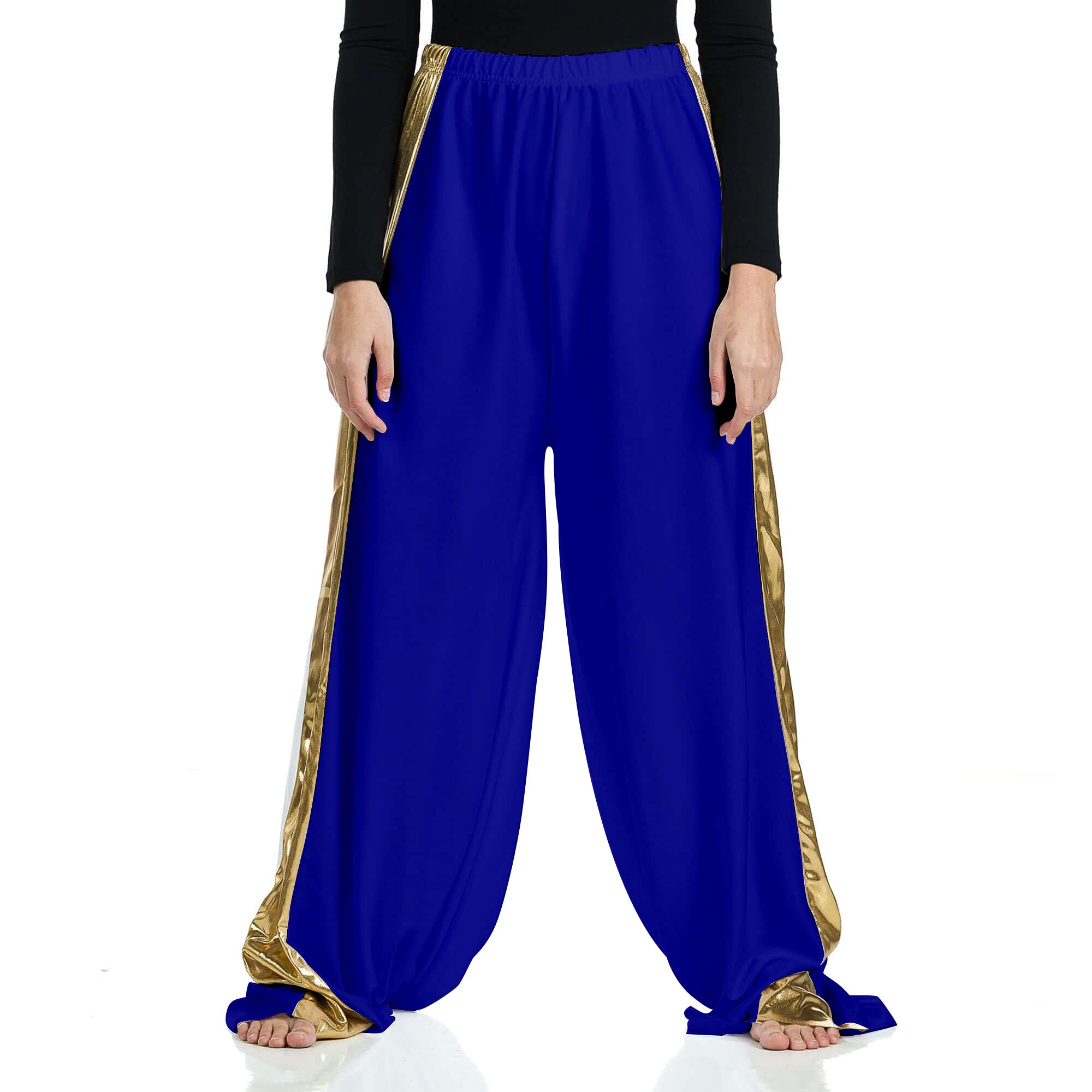 Danzcue Adult Praise Dance 2 Tone Palazzo Pant - Comfortable Worship Dance Pants for Church Performances & Rehearsals