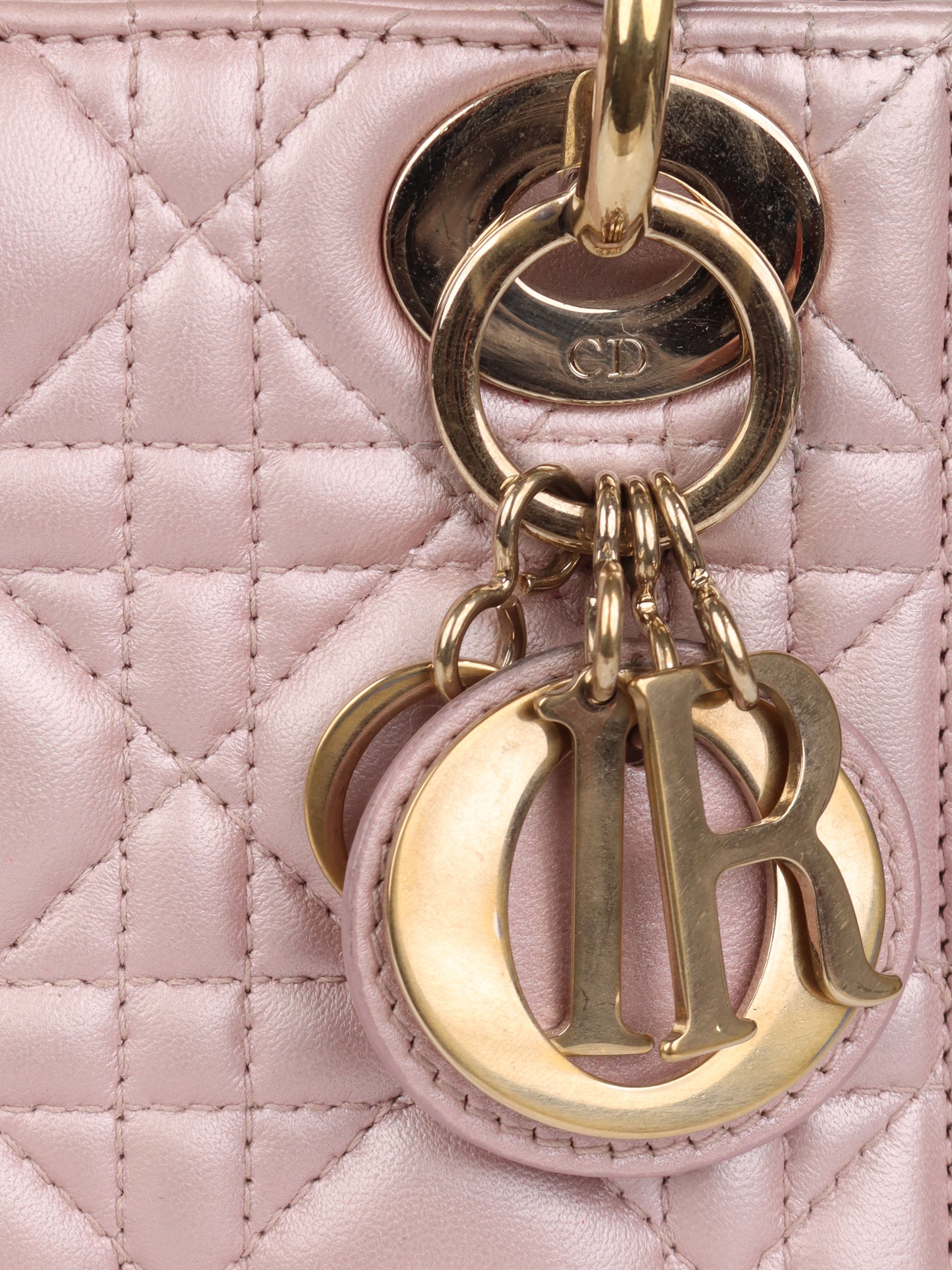 Dior Lotus Pearlescent Cannage Mini Lady Dior Handbag - Luxury Designer Crossbody Purse for Women | Perfect for Evening Events, Weddings & Special Occasions
