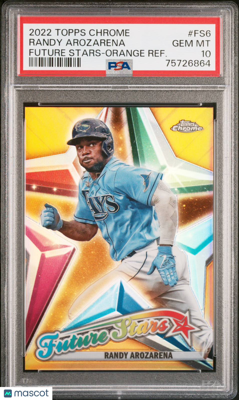 2022 Topps Chrome Randy Arozarena Future Stars Orange Refractor /25 #FS6 PSA 10 Gem Mint - Rare Baseball Card for Collectors & Investors, Perfect for Display Cases & Sports Memorabilia Collections