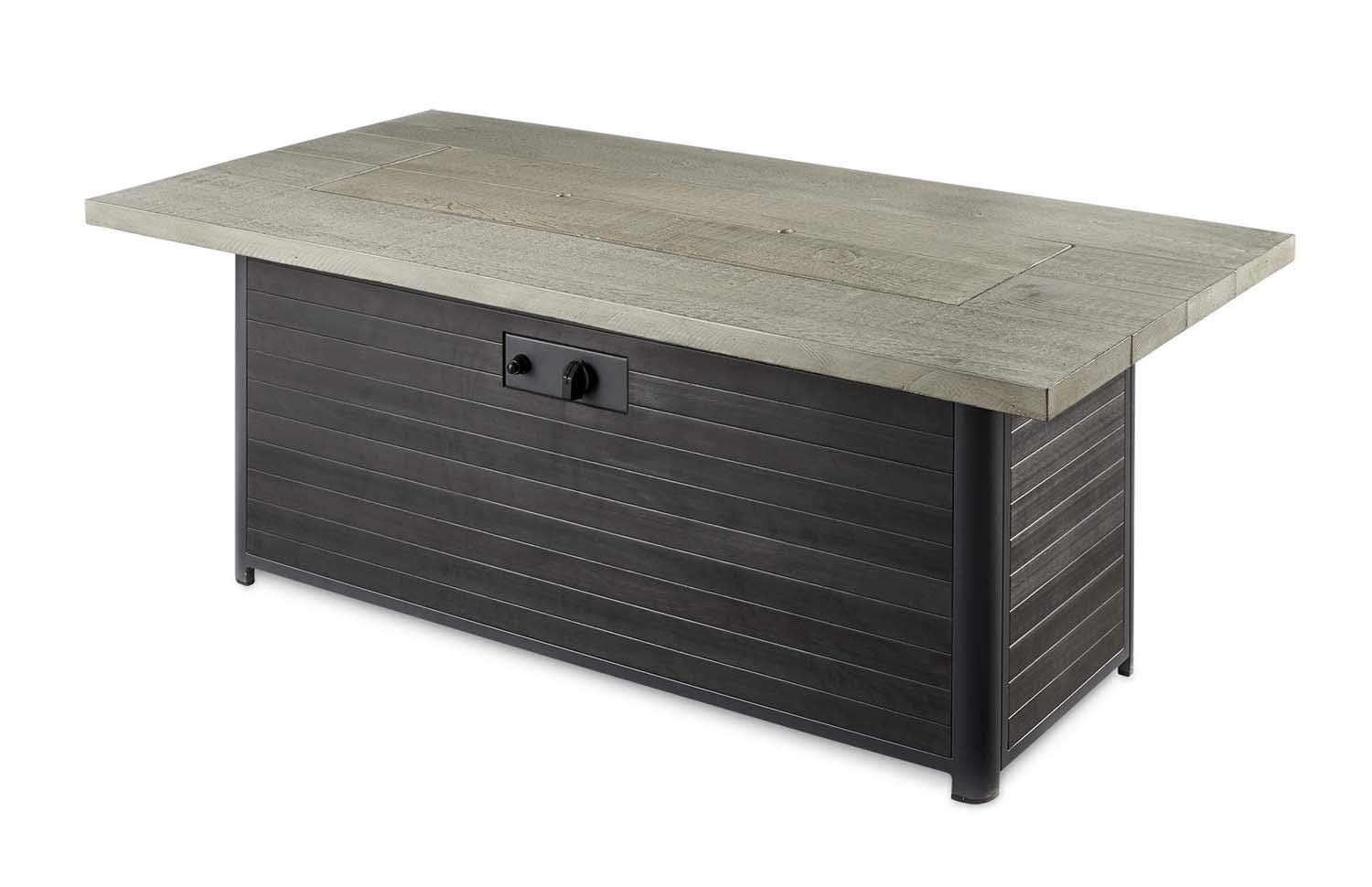 Cedar Ridge Fire Pit Table with Electronic Ignition - Natural Gas, 32x61-Inch for Outdoor Patio