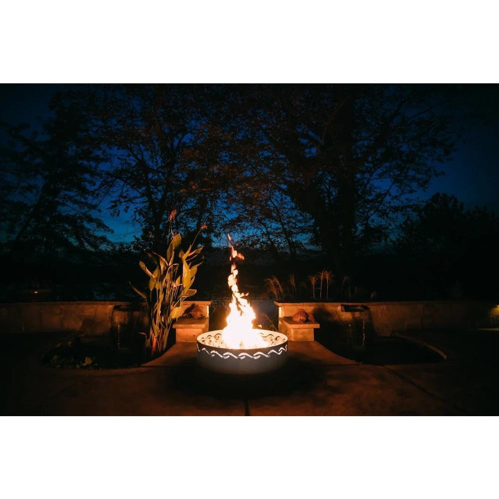 Fire Pit Art Fire Surfer 30 Inch Portable Handcrafted Stainless Steel Fire Pit for Outdoor Camping, Backyard, Patio & Beach Bonfires