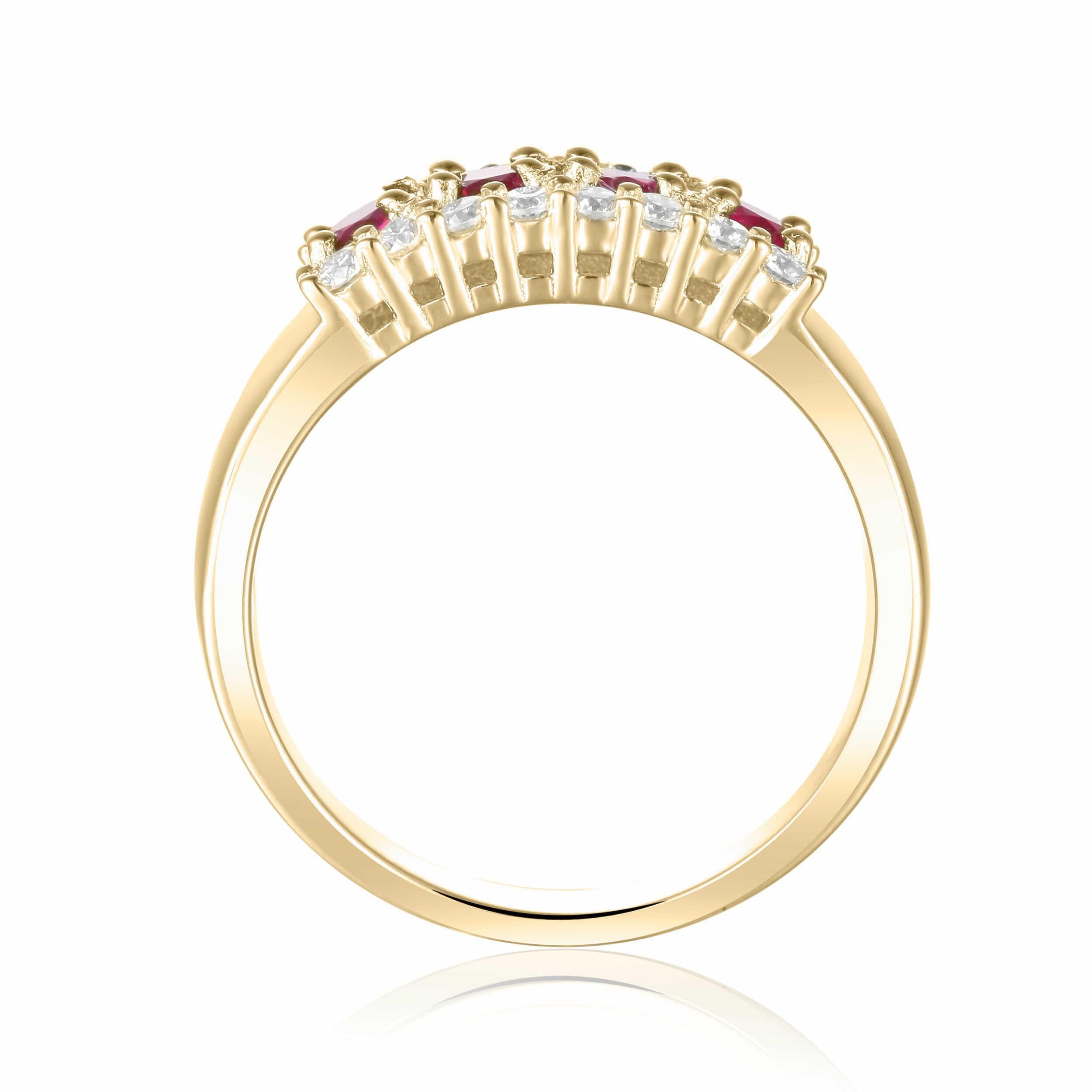 Chunky Ruby Statement Ring for Women - Elegant Bold Jewelry for Parties, Weddings & Special Occasions