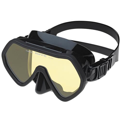 Riffe Frameless Dive Mask with Amber Lens - Perfect for Scuba Diving, Snorkeling & Underwater Photography