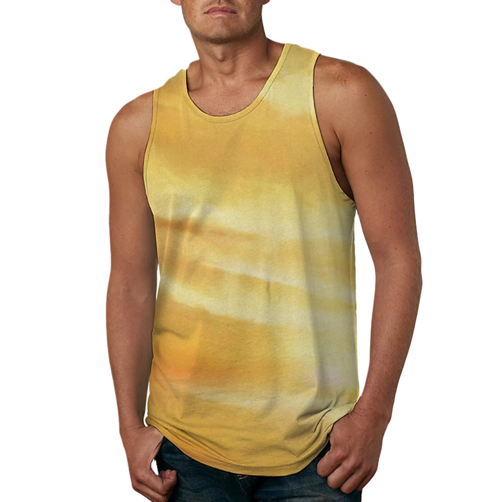 Xiloccer Men's Big & Tall Sports Vest Shirts - Breathable Western & Tropical Oversized T-Shirts for Casual Wear, Gym, and Outdoor Activities