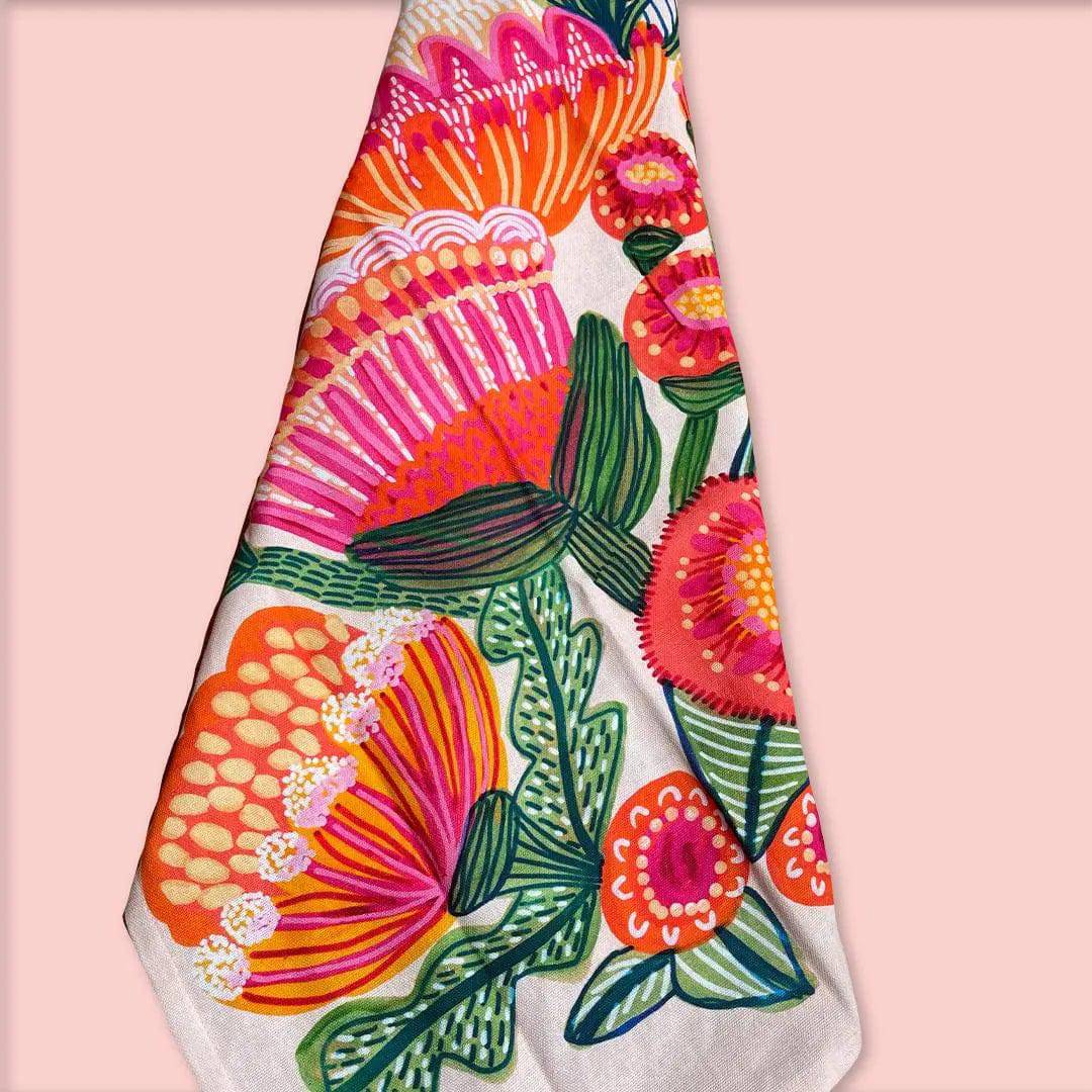 Premium Australian Native Floral Tea Towel - Kirsten Katz Art Design - Perfect for Kitchen, Dining & Home Decor