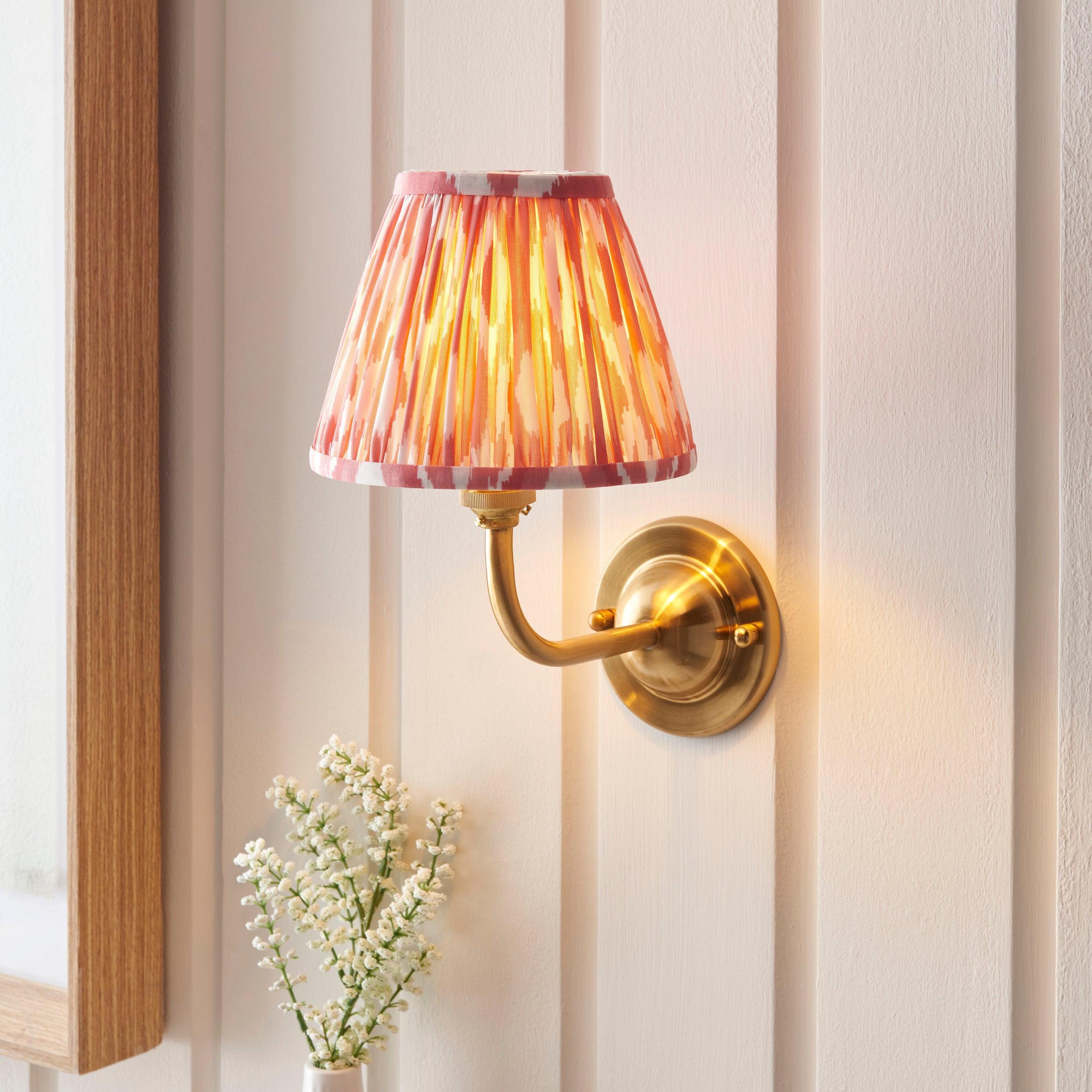 Vintage Brass Dome Arc Wall Light with 16cm Shade - Perfect for Bedroom, Living Room, and Hallway Lighting