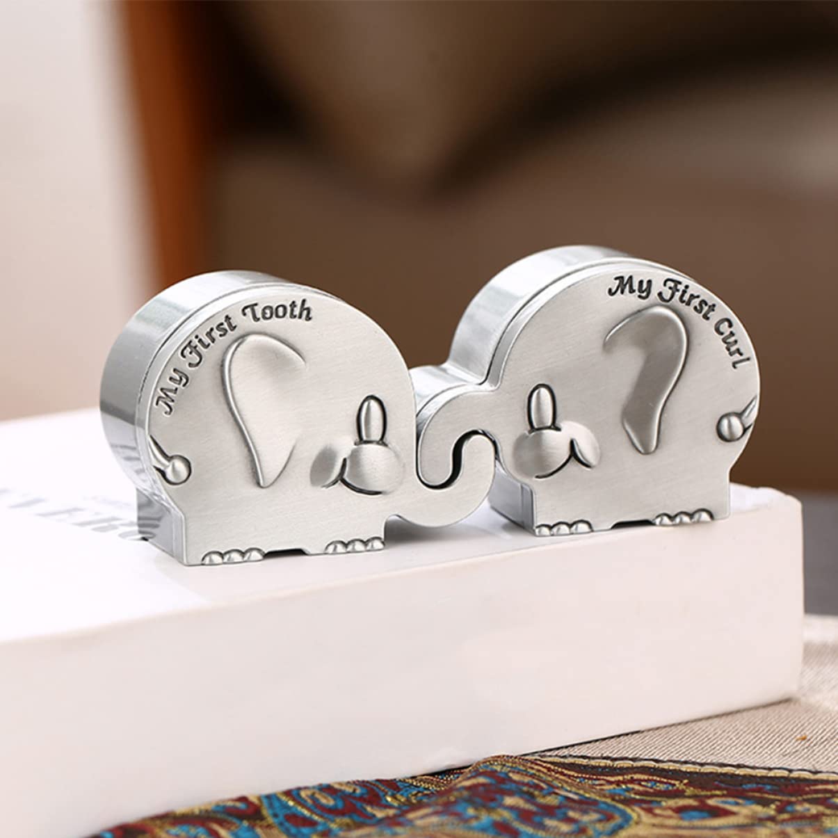 Cabilock 2 Pairs Kids Tooth Saver Organizer - Metal Silver Fairy Tooth Holder for Children | Perfect for Tooth Fairy Visits, Baby Teeth Keepsake & First Lost Tooth Memory