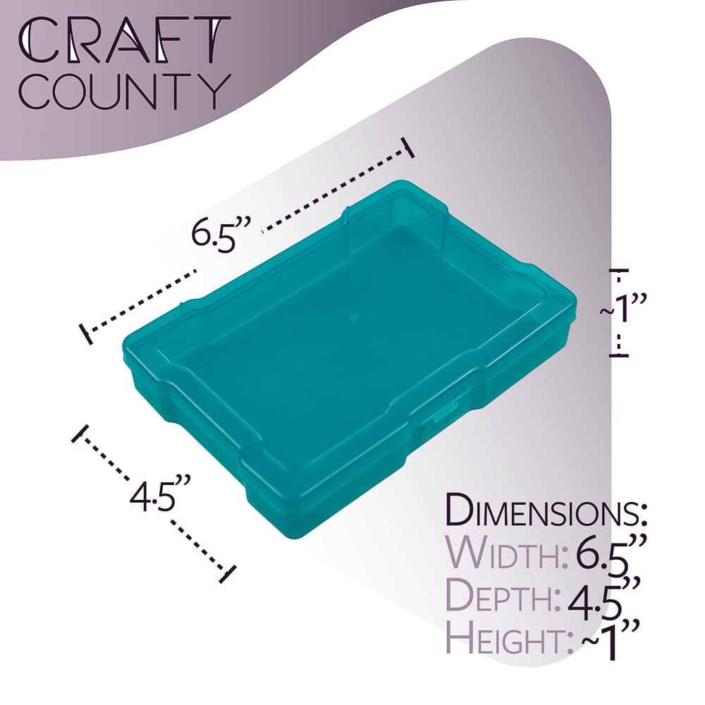 Craft County Photo Keeper and Craft Storage Box - Organize Photos, Puzzle Pieces & Craft Supplies with Secure Snap Lock Lid - Perfect for Scrapbooking, Memory Keeping & DIY Projects