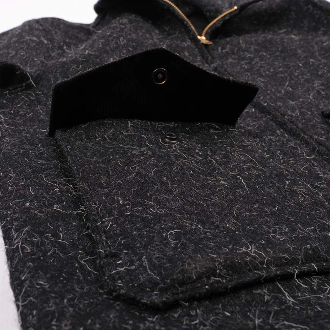 Freenote Alcorn Jacket - Premium Black Kemp Wool Jacket for Men | Stylish & Warm Outerwear for Fall & Winter | Perfect for Casual Outings & Outdoor Adventures