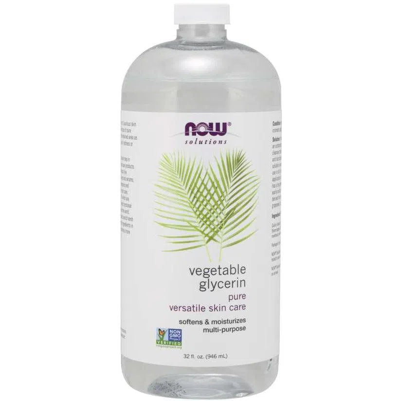 NOW Solutions Vegetable Glycerine - 16 oz, 100% Pure USP Grade, Vegan & Non-GMO - Perfect for DIY Skincare, Soap Making & Hair Care