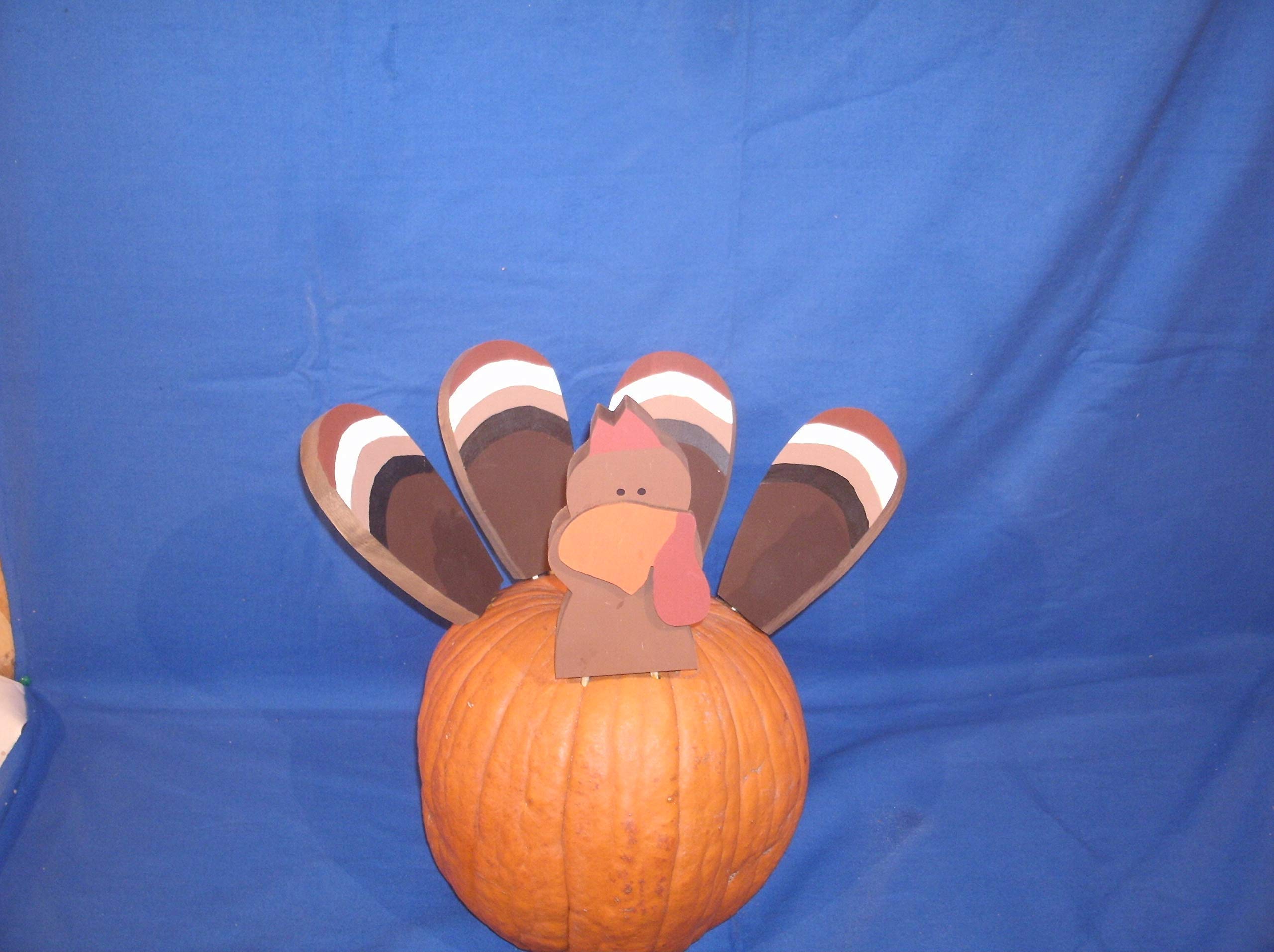 Rustic Wooden Turkey Pumpkin Decor Kit - 5-Piece Handmade Fall Thanksgiving Decorations for Home, Table, and Holiday Centerpiece | Perfect for Autumn, Harvest, and Seasonal Displays