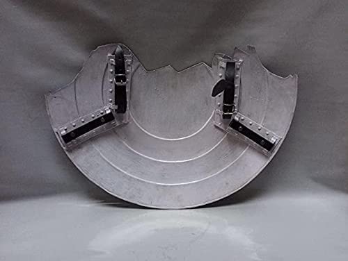 Medieval Broken Captain Shield for Halloween, Cosplay, LARP & Theater - Authentic American Design - Red, Medium Size - Perfect for Renaissance Fairs, Historical Reenactments & Costume Parties