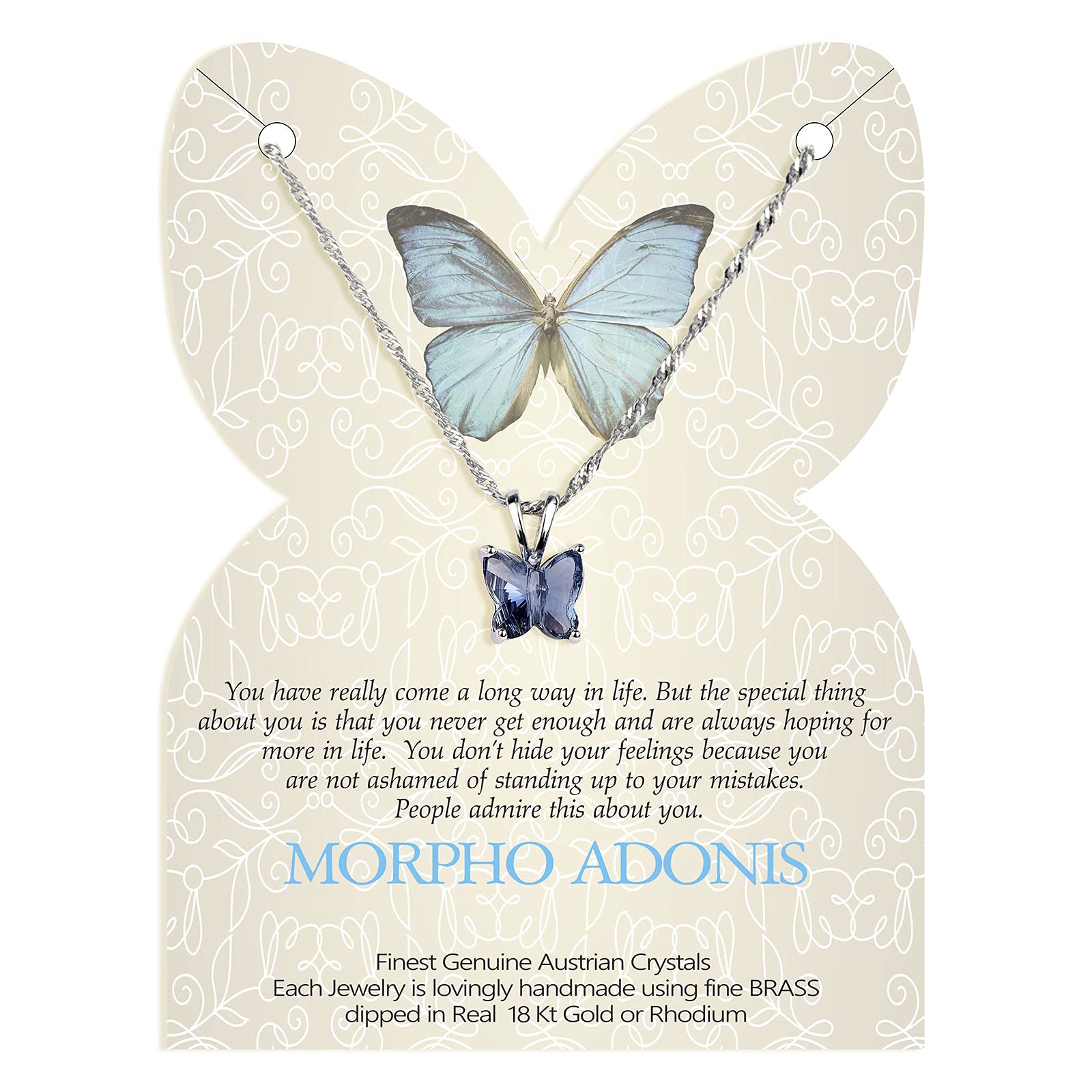 12 Month Birthstone Butterfly Necklace for Women - Premium Crystal Choker with Horoscope Pendant Charm, 16+2 Inch Adjustable Chain | Perfect Gift for Birthday, Anniversary & Special Occasions