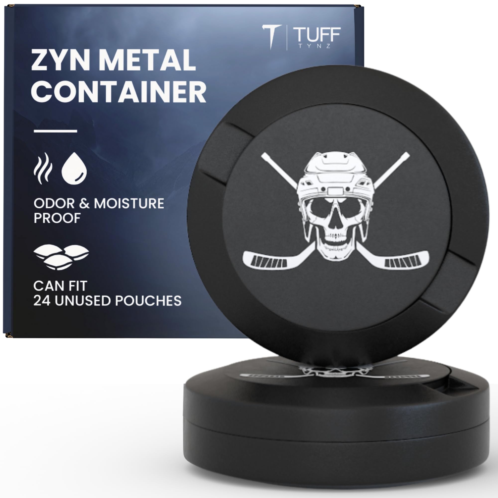 Premium ZYN Metal Can Holder - Odor & Moisture Proof Aluminum Container for ZYN Pouches - Portable Dip Can Organizer & Storage Tin - Perfect Gift for Men - Ideal for Travel, Camping, and Outdoor Activities