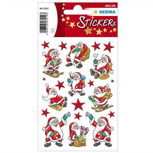 Christmas Santa Claus Stickers (3219) - Perfect for Holiday Cards, Scrapbooking & DIY Crafts