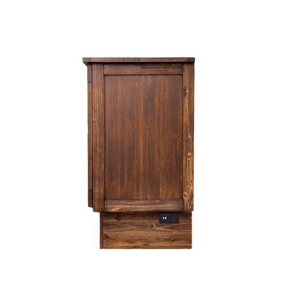 Tuscany Murphy Cabinet Bed in Brushed Acacia Wood - Space Saving Wall Bed with Storage | Queen & Full Size Options | Perfect for Small Apartments, Guest Rooms & Home Offices