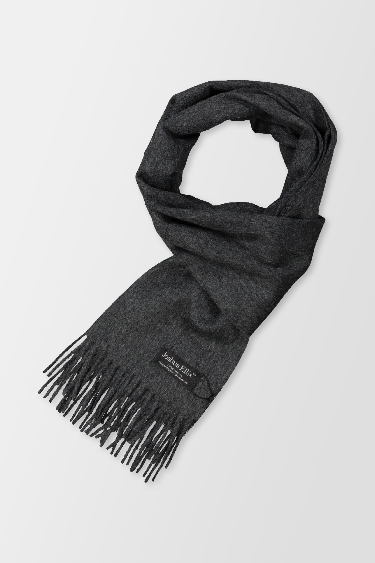 Joshua Ellis Mid Grey Classic Plain Brushed Wool Scarf - Warm & Soft Winter Accessory for Men & Women | Perfect for Cold Weather, Office & Outdoor Activities